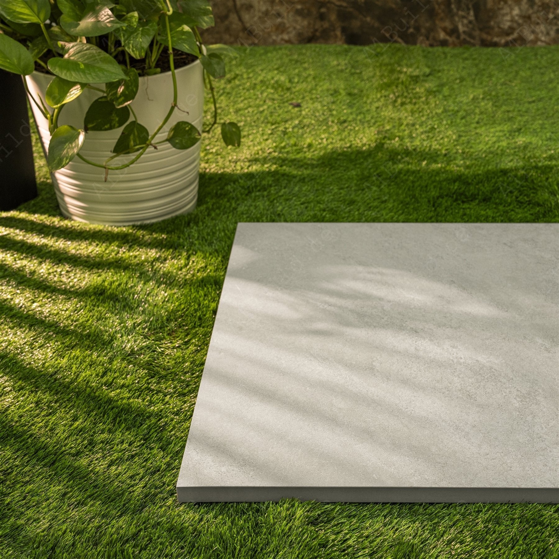 Mountain White Stone Look Porcelain Tile 60x120cm 20mm Thickness