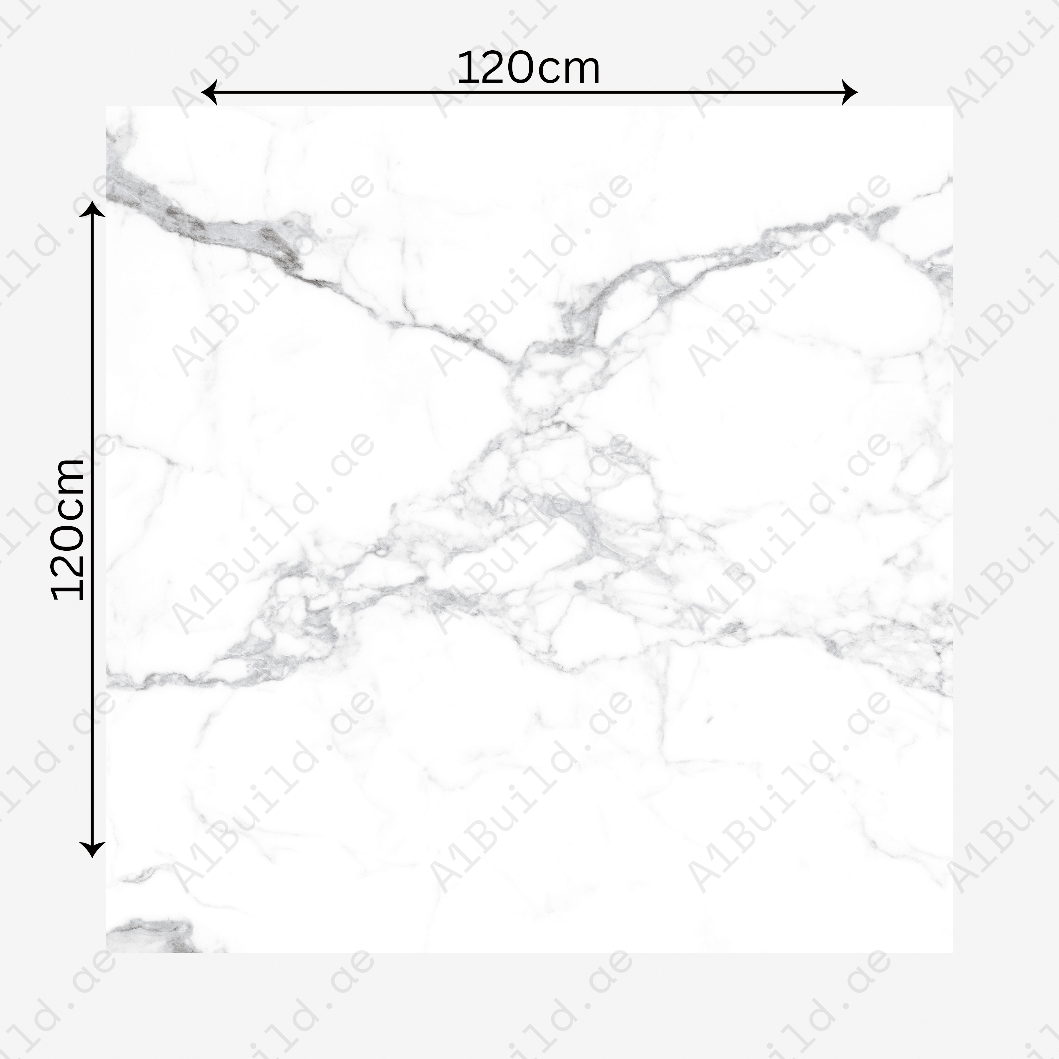 Statuario Krypton 120x120cm 09mm – Glossy