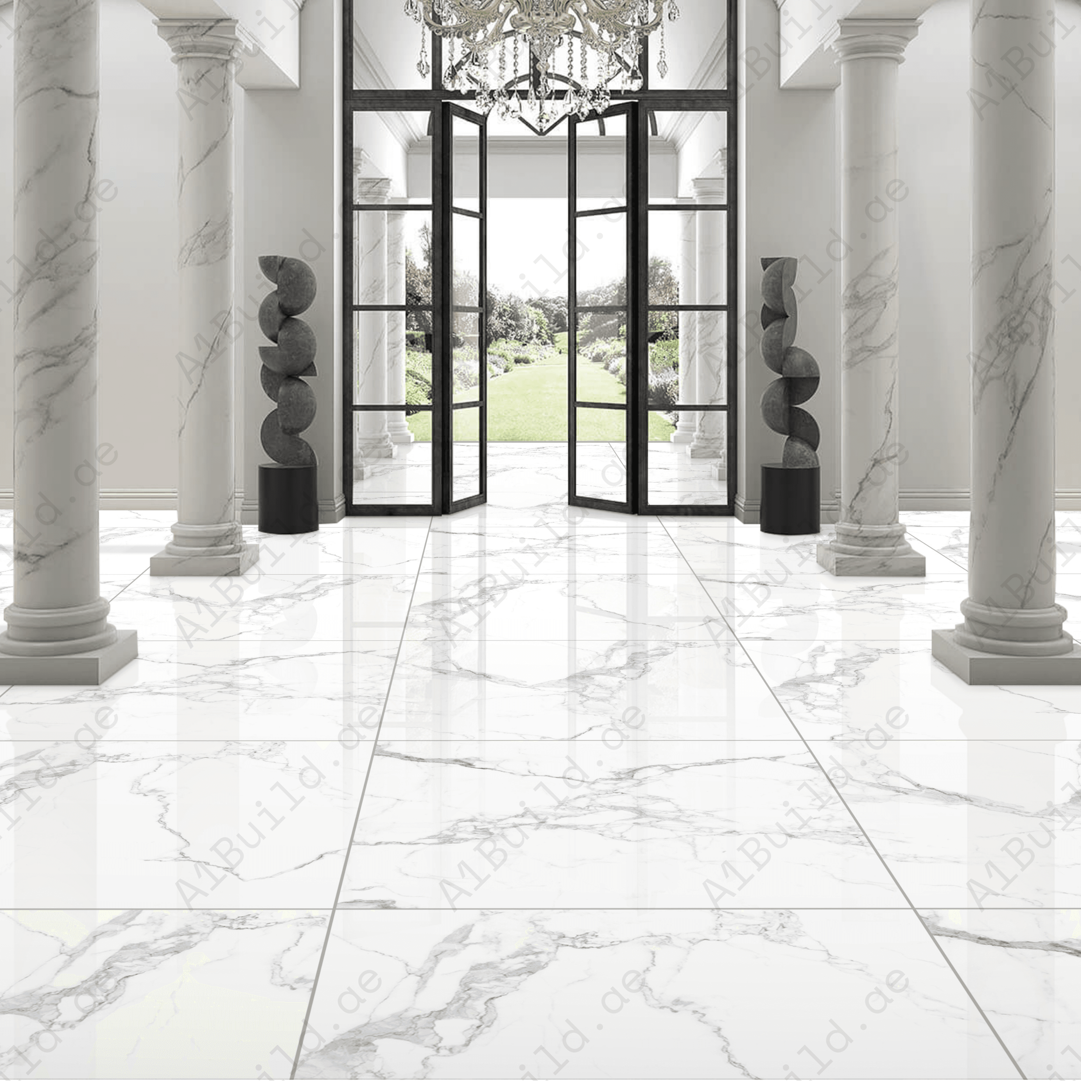 Statuario Krypton 120x120cm 09mm – Glossy