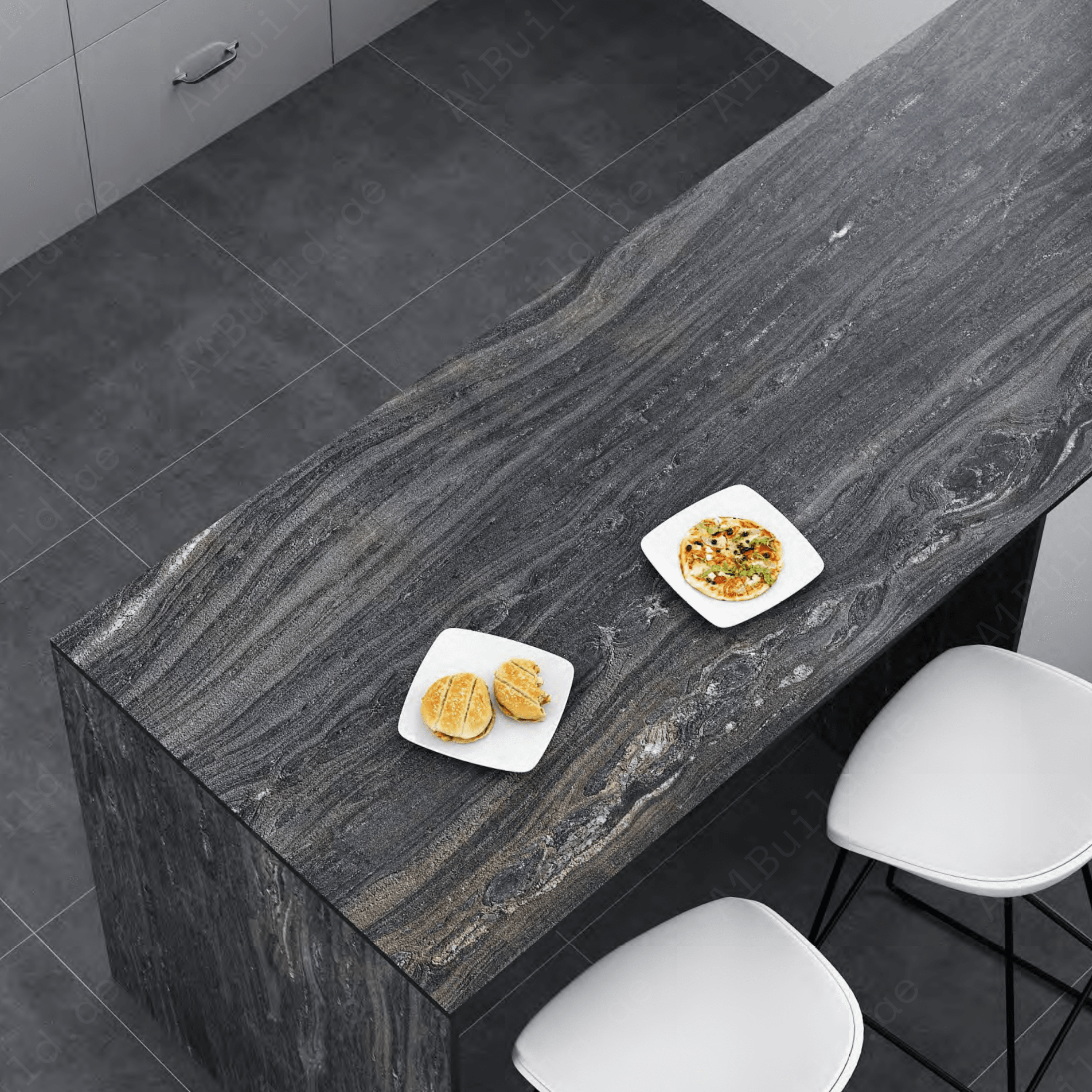 Bamboo Black (80x240cm 15mm Random Carving Matt Finished Indoor Floor, Wall & Counter Slabs)