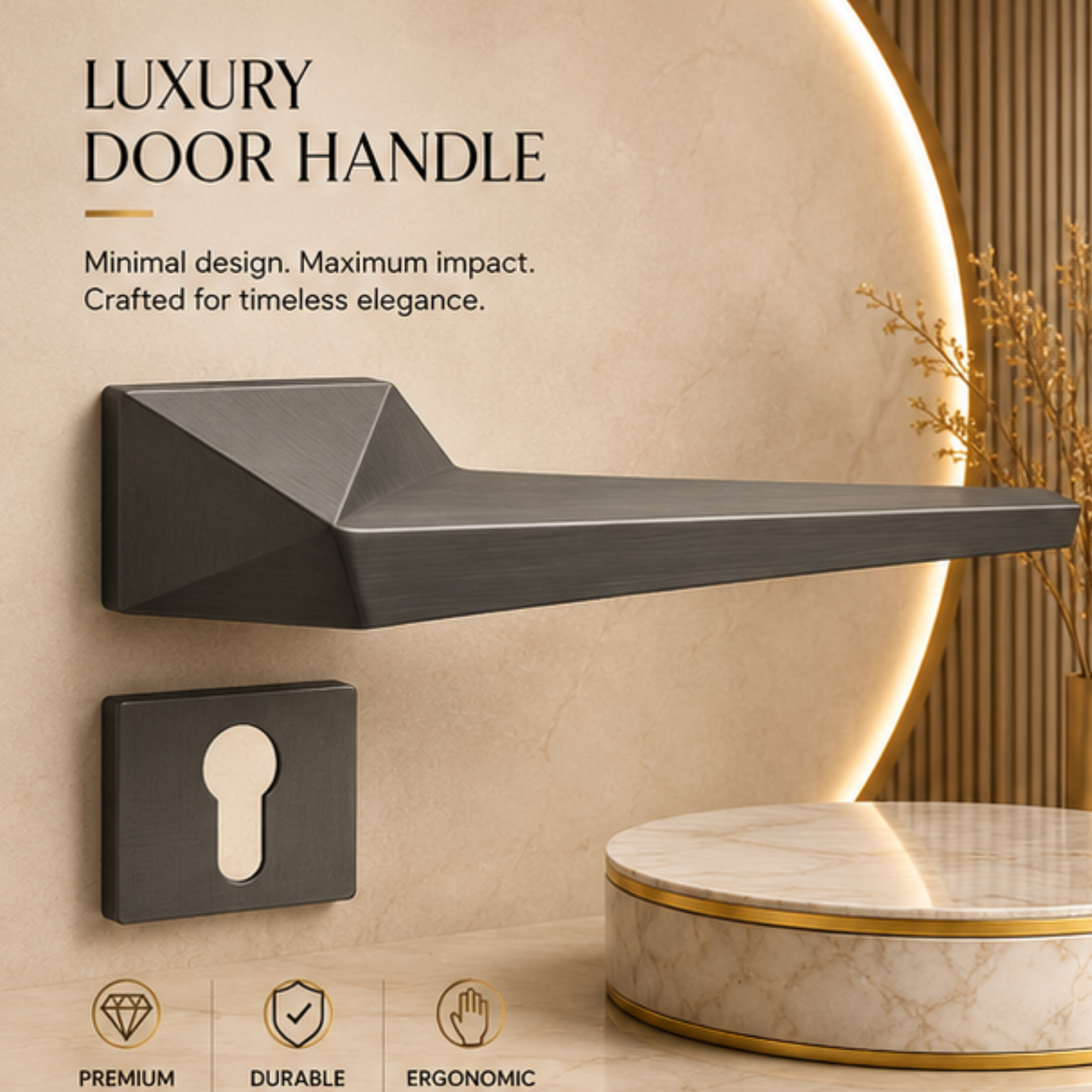 ZR230470 – Imperial Arc Luxury Zinc Alloy Door Handle