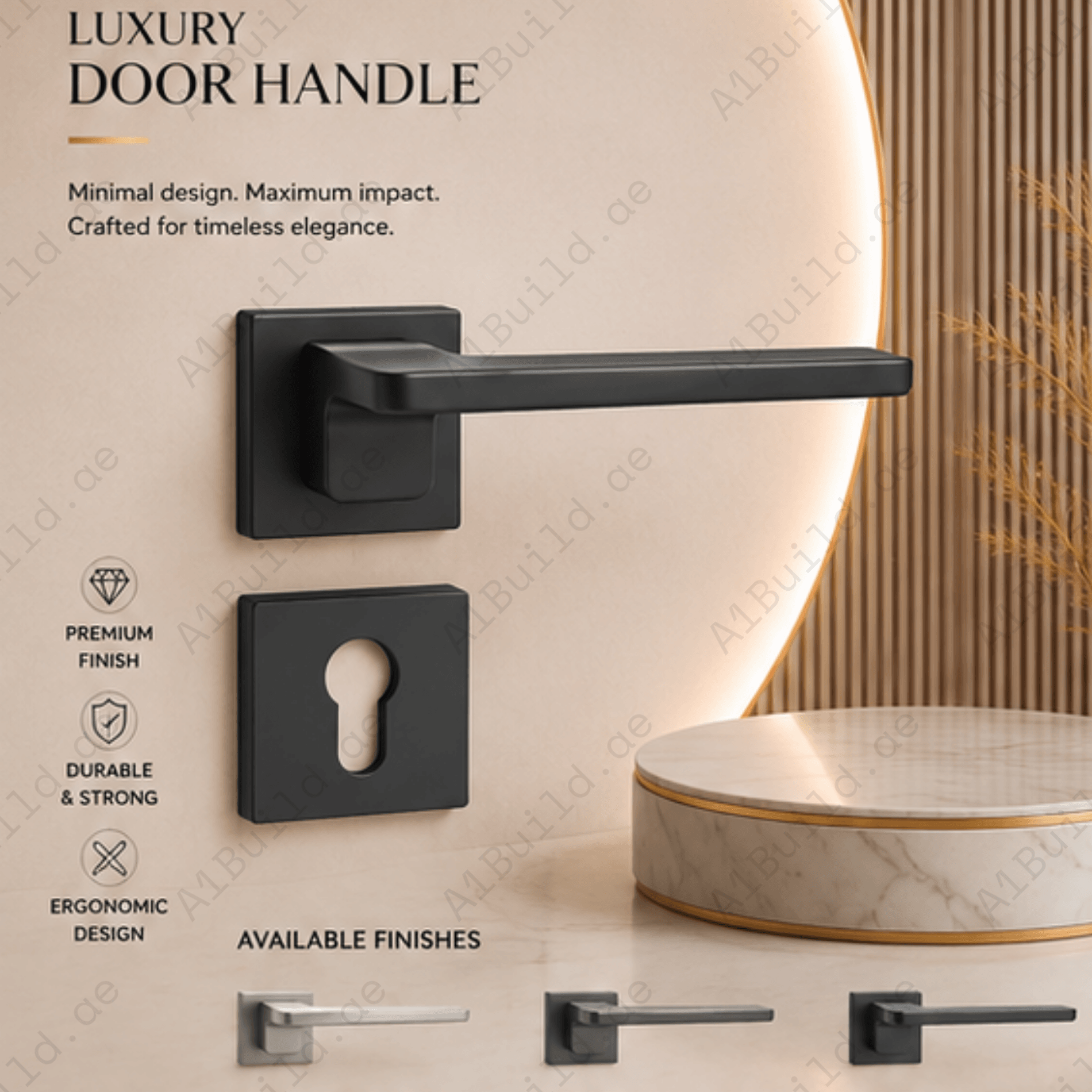 RH.9036 – Urban Crest Premium Zinc Alloy Door Handle