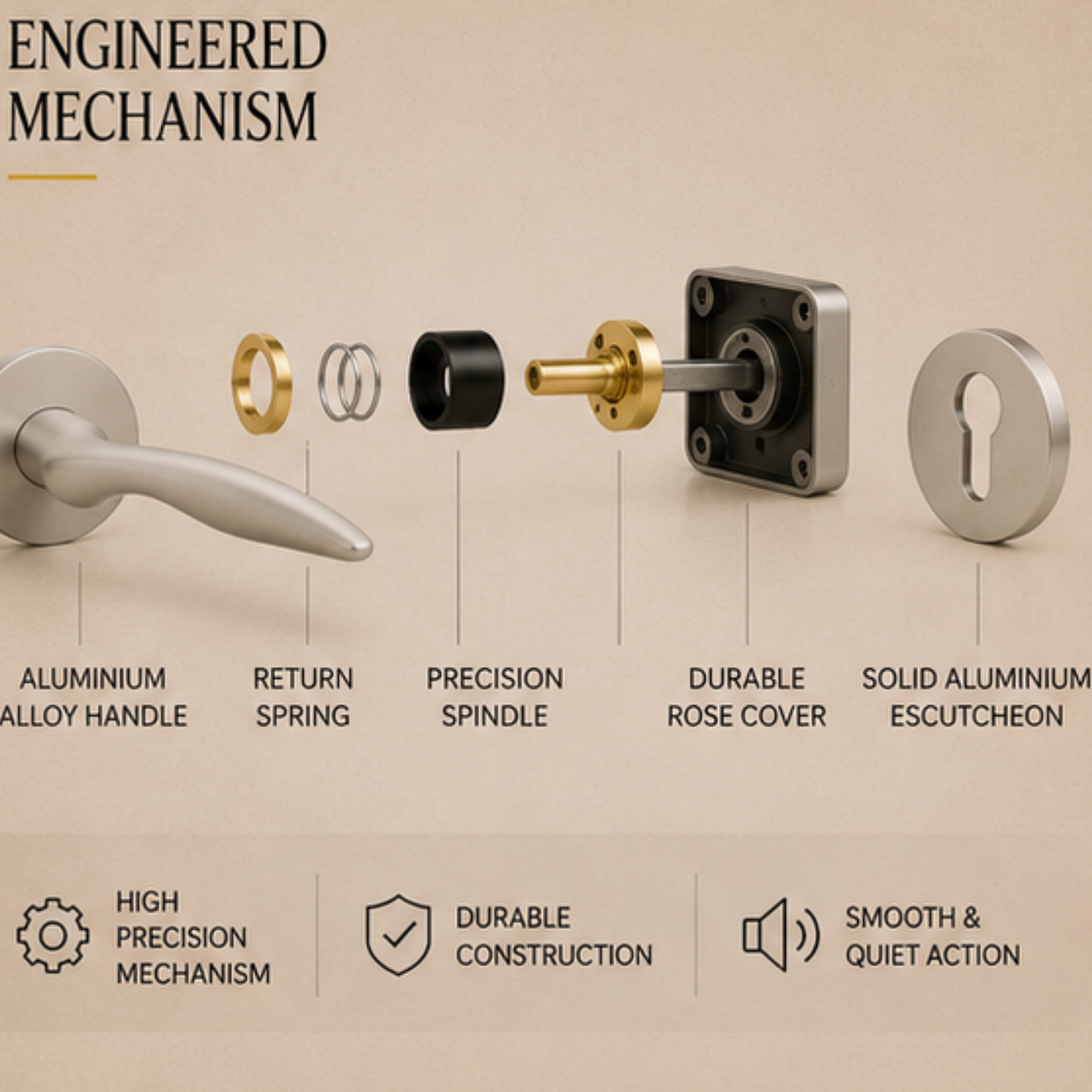ALA.6537 – Modern Aluminum Alloy Door Lock Handle.