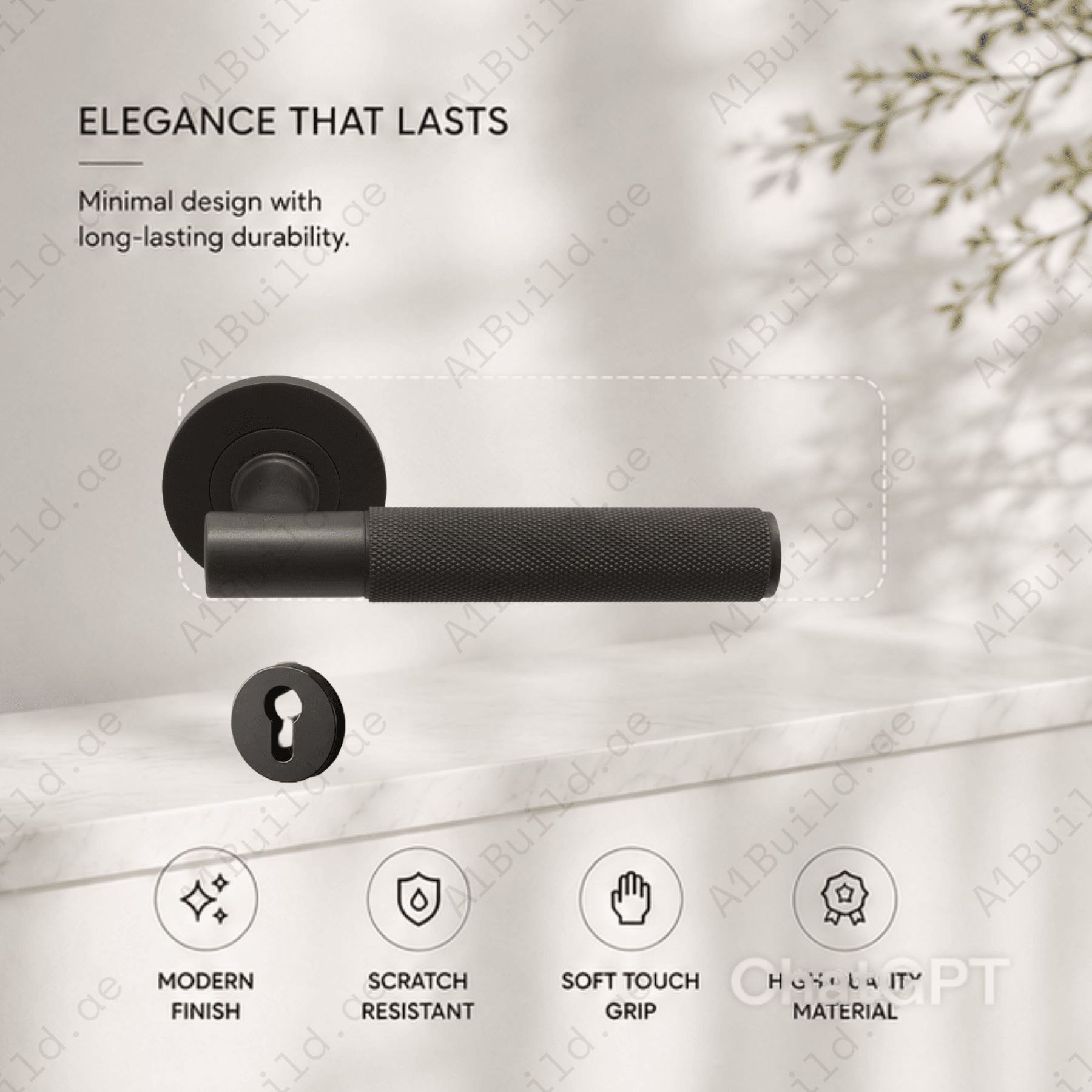 ZR220540 Cylenk Flerk Minimalist Magnetic Door Handle with PVD Coat