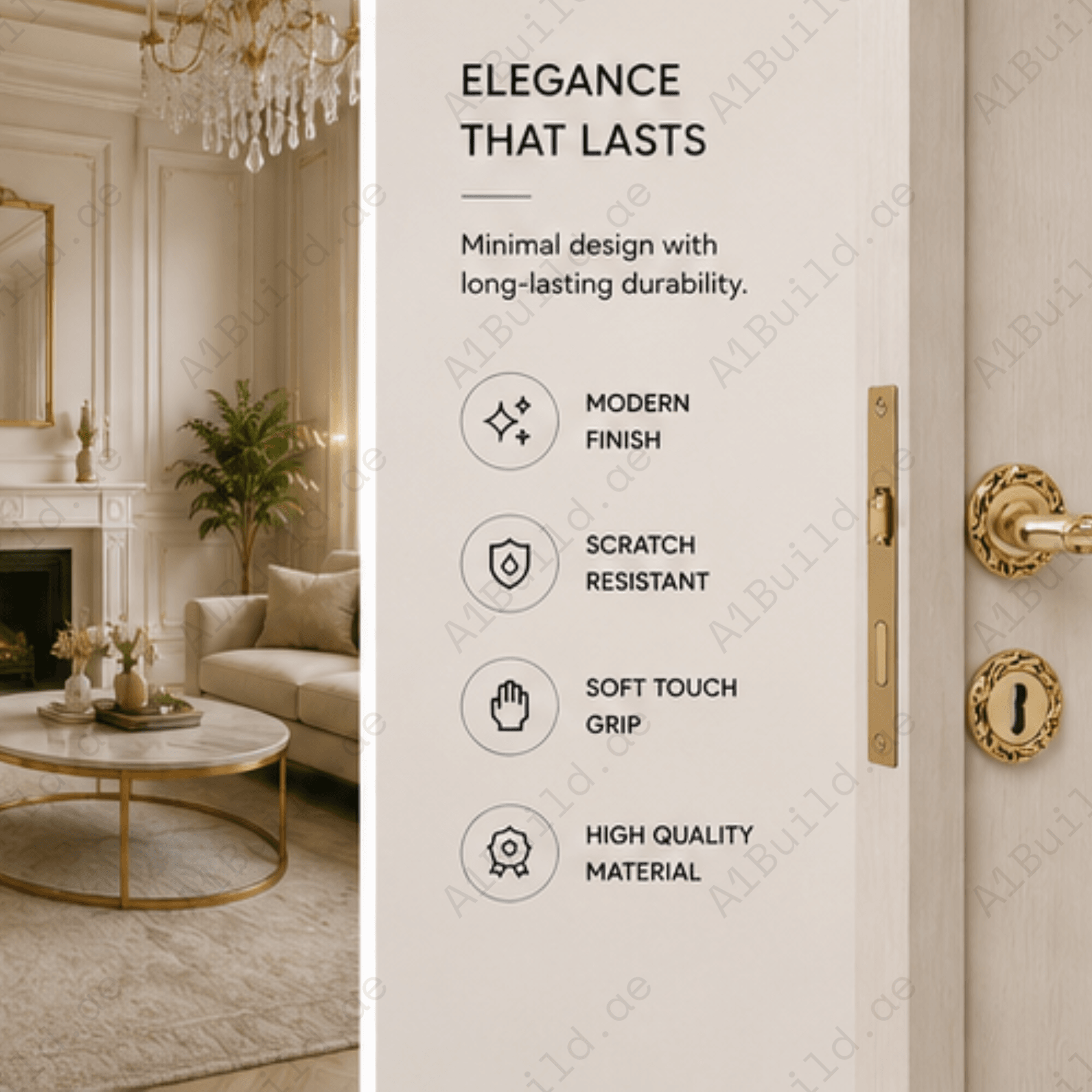 ZR-416 CyLenk Flerk Zinc Alloy Door Handle – Enhance PVD coating technology