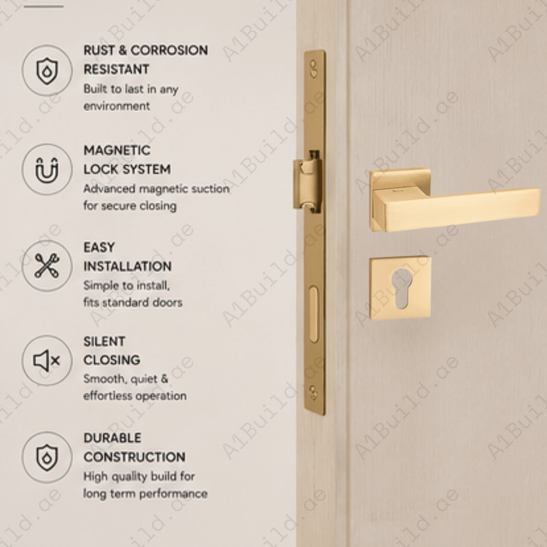 CyLenk Flerk Luxury ZINC ALLOY ZR180603 Door Handle - PVD coating technology