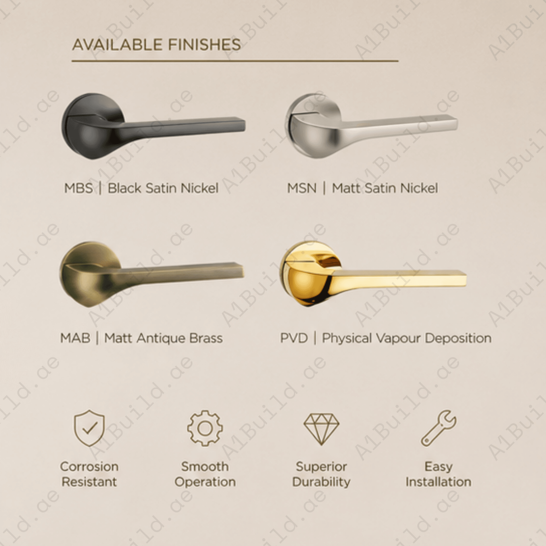 ZR180701 – Luxury Zinc Alloy Door Handle | PVD Premium Finish