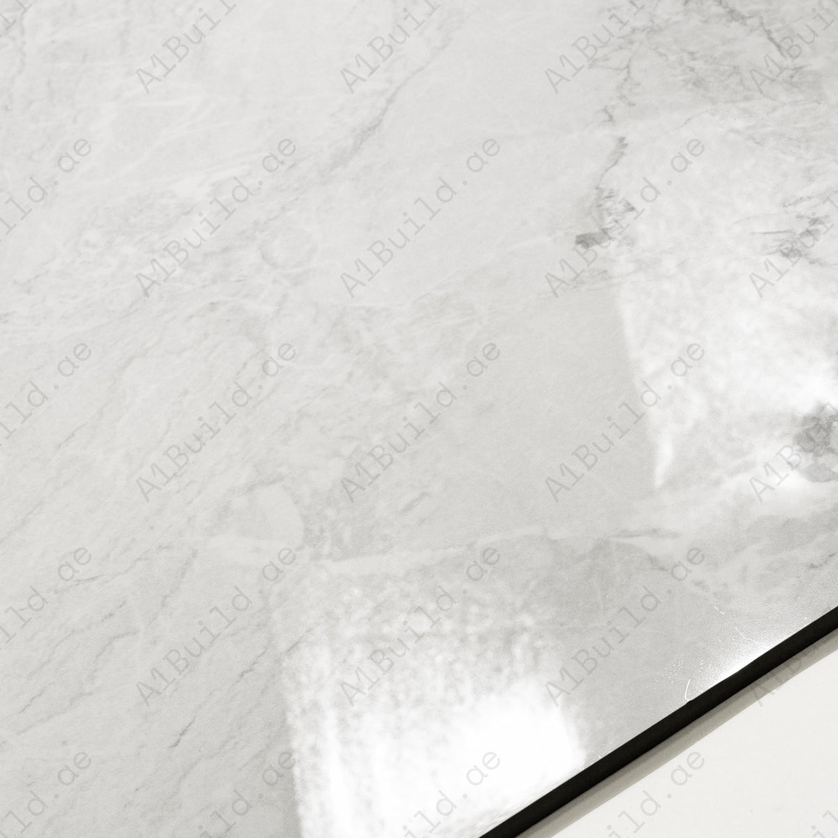 Silver Fume Glossy Porcelain Tile 120x120cm — Misty Silver Marble Look Floor & Wall Tile UAE