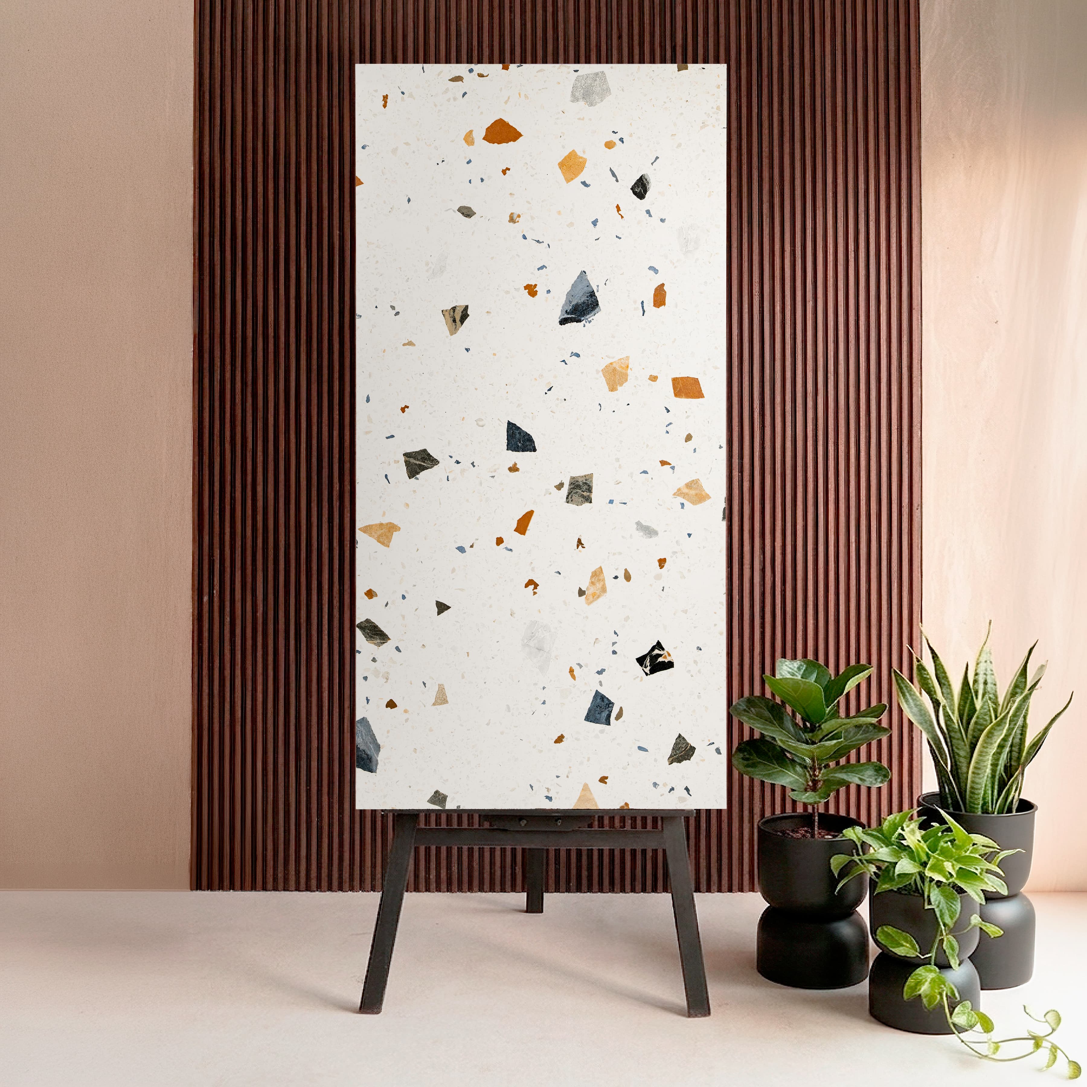 Terrazzo Pastel Stone Look Porcelain Tile 60x120cm – 9mm Thickness