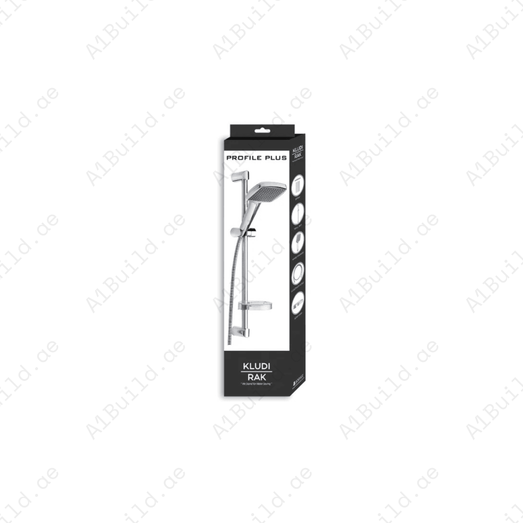 1S PROFILE PLUS Shower Set with Adjustable Rail & Soap Dish