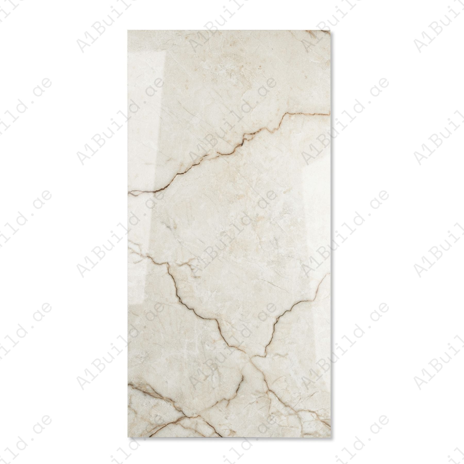 Torso Gold Glossy Marble Effect Porcelain Floor & Wall Tile 60x120cm 9mm