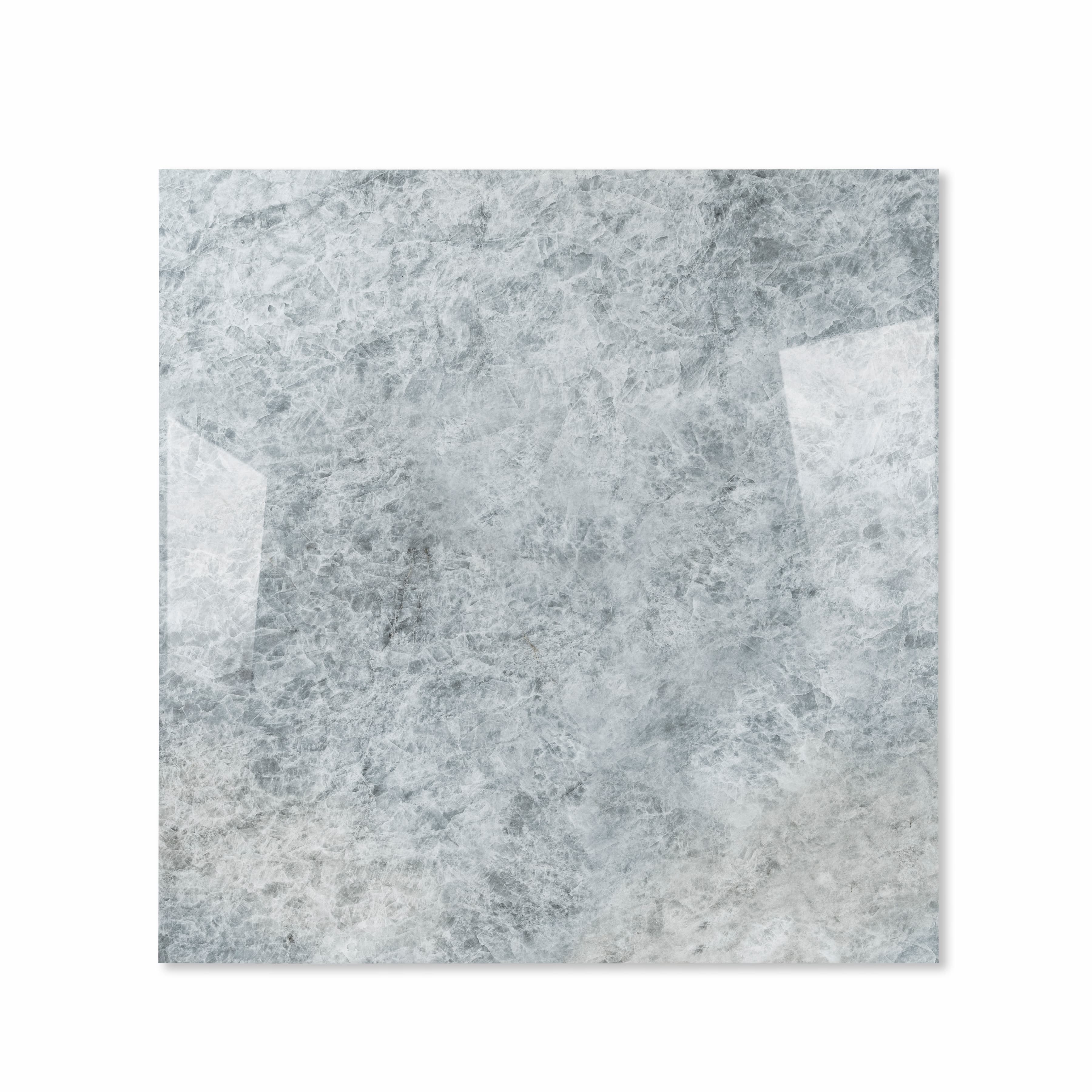 Top view of Celest Onyx crystalline grey quartzite-effect porcelain tile with dense fractured texture