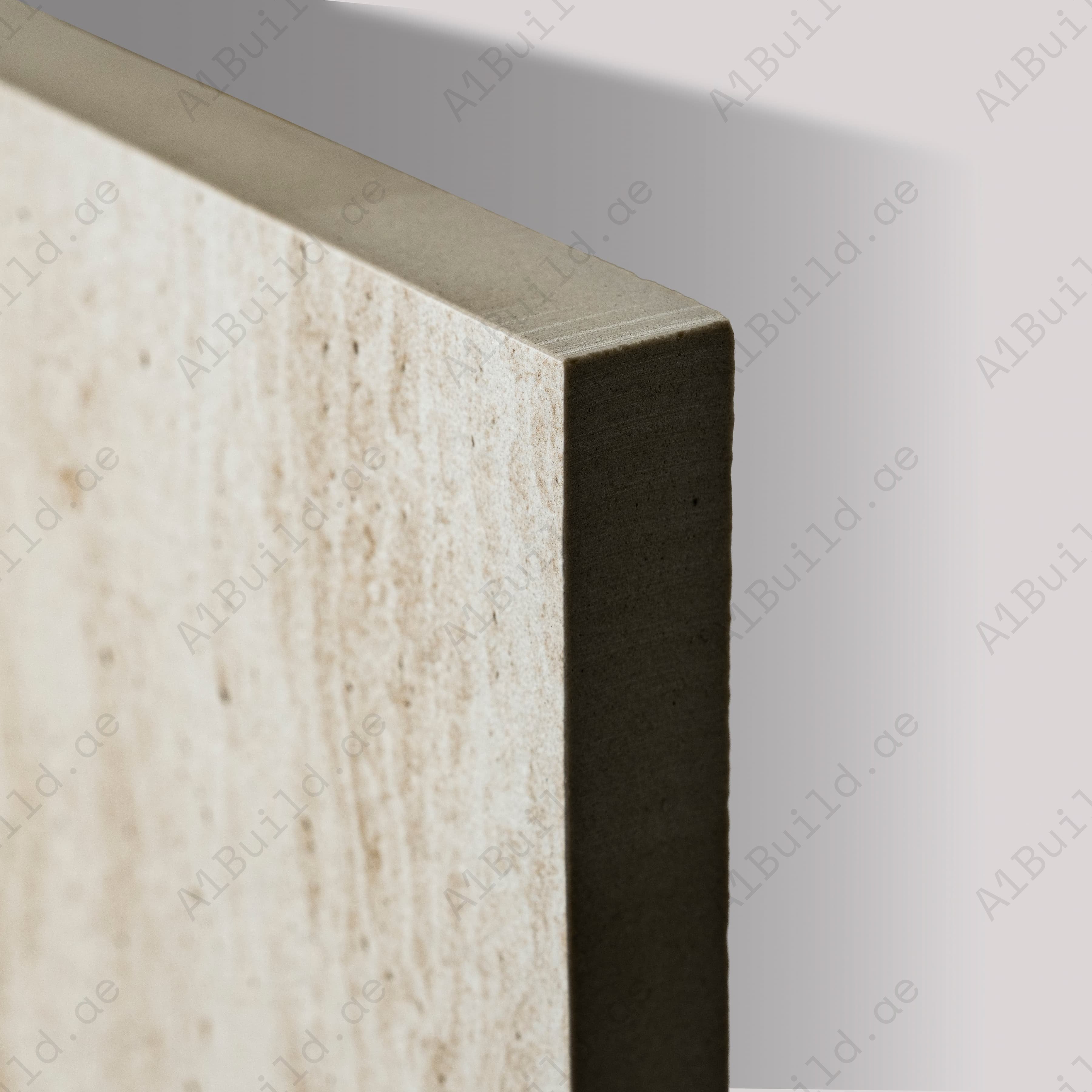 Travertine Mist matt porcelain tile 60x120cm x 2mm with elegant stone look. Durable large format tile ideal for modern floors and walls in residential spaces.