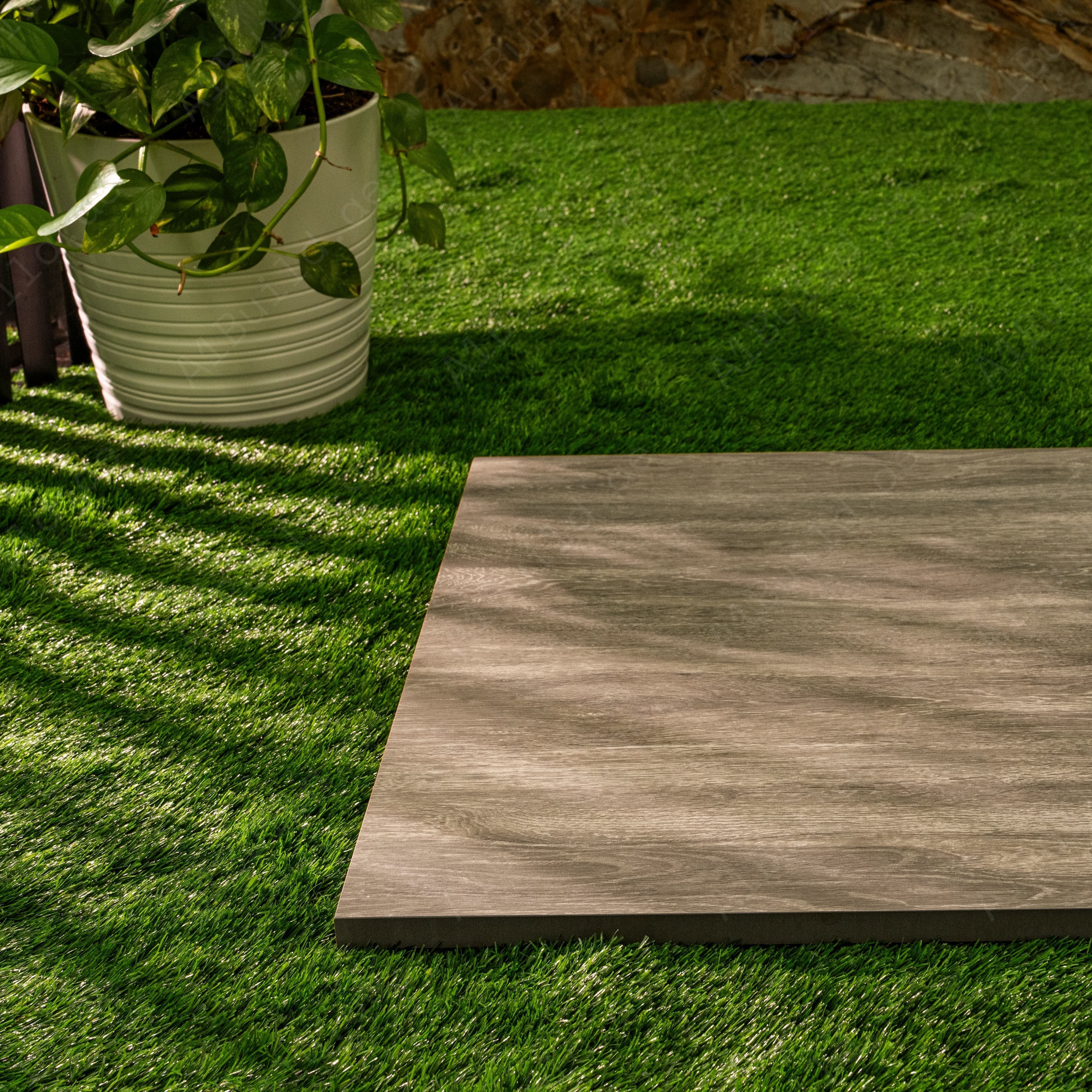 Roverwood Brown matt porcelain tile 60x120cm x 2mm featuring a natural wood look surface. Durable large format tile ideal for stylish floors and interior walls.