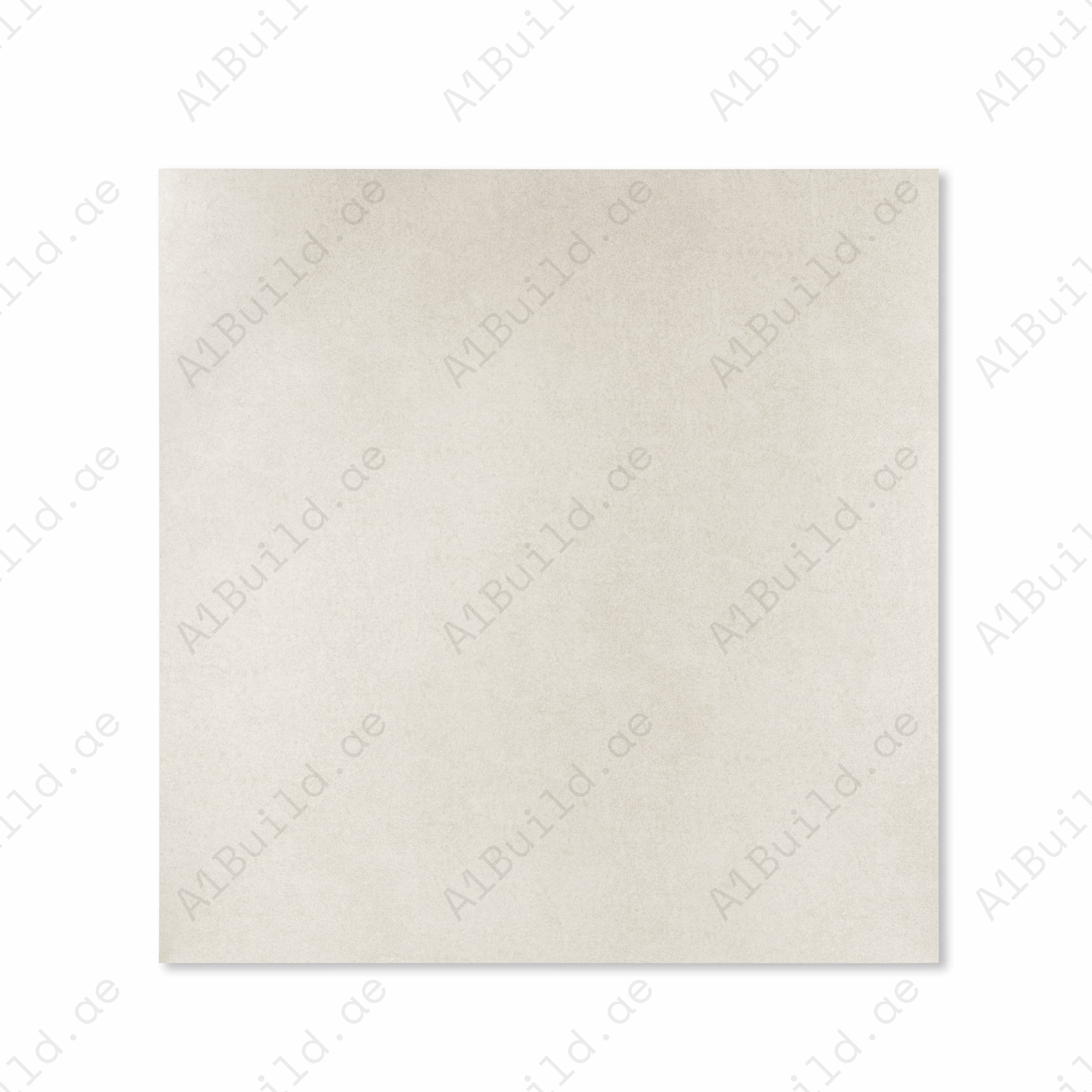 Top view of Norway Cemento Bianco off-white cement-look porcelain floor tile 120x120cm matte finish