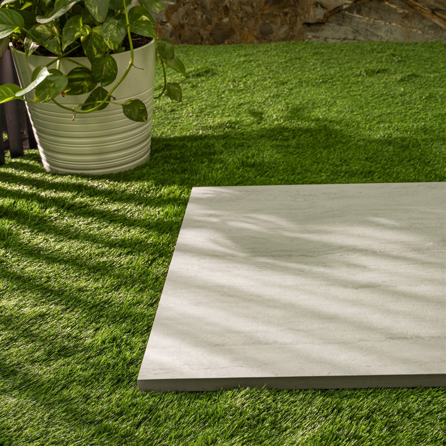 Travertine Bianco 60x120cm x 20mm Matt R11 Porcelain Stone Floor Tile
