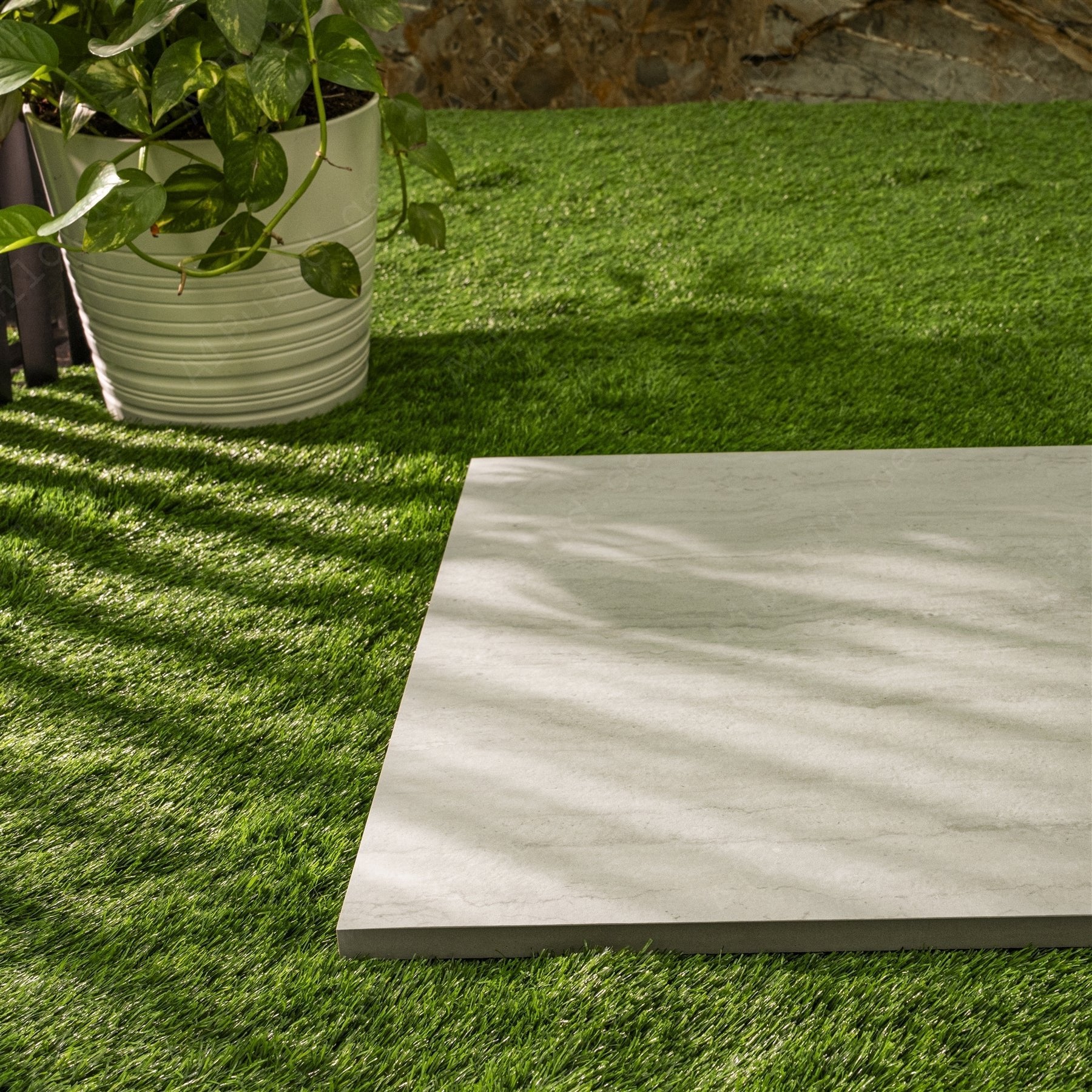 Travertine Bianco 60x120cm x 20mm Matt R11 Porcelain Stone Floor Tile