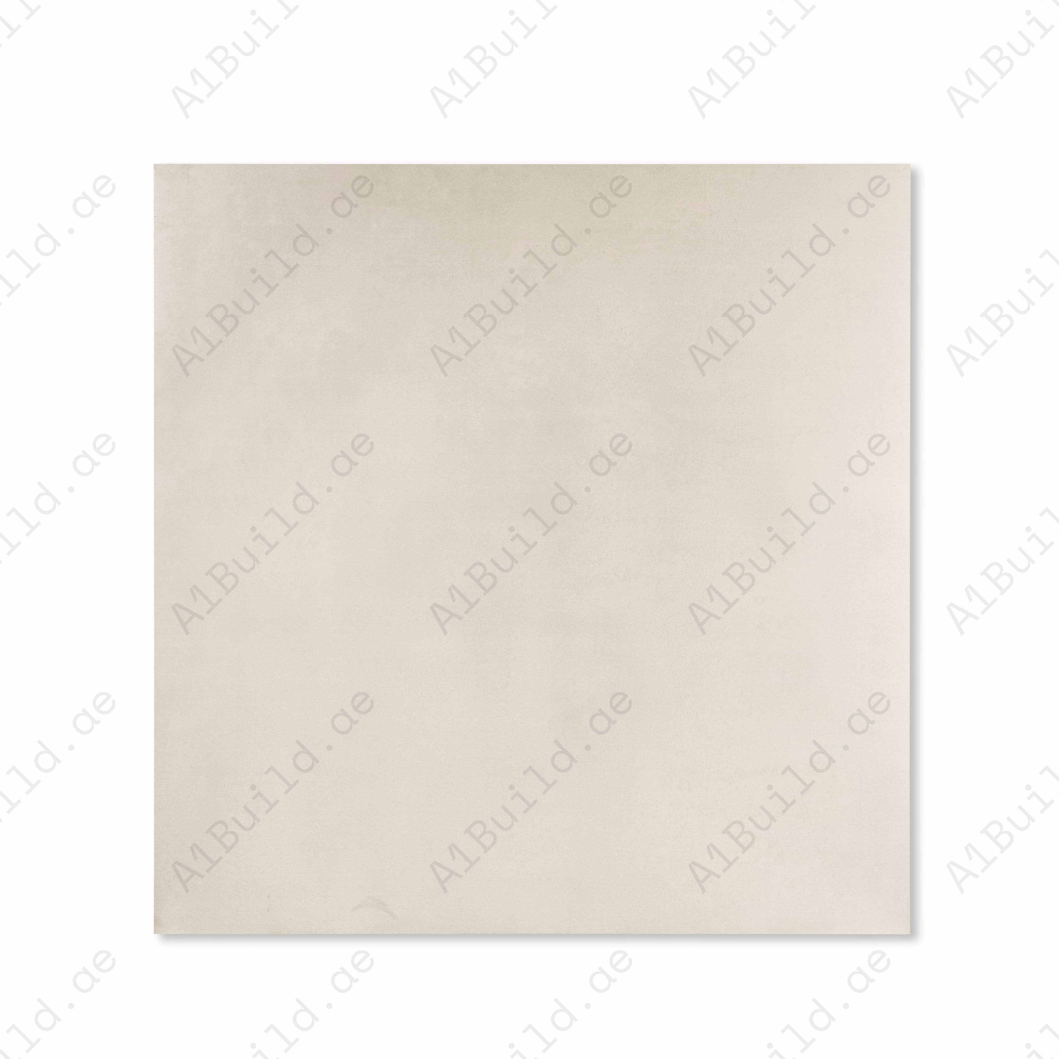 Top-down view of Portland Bianco soft greige matte porcelain floor tile 120x120cm refined stone look