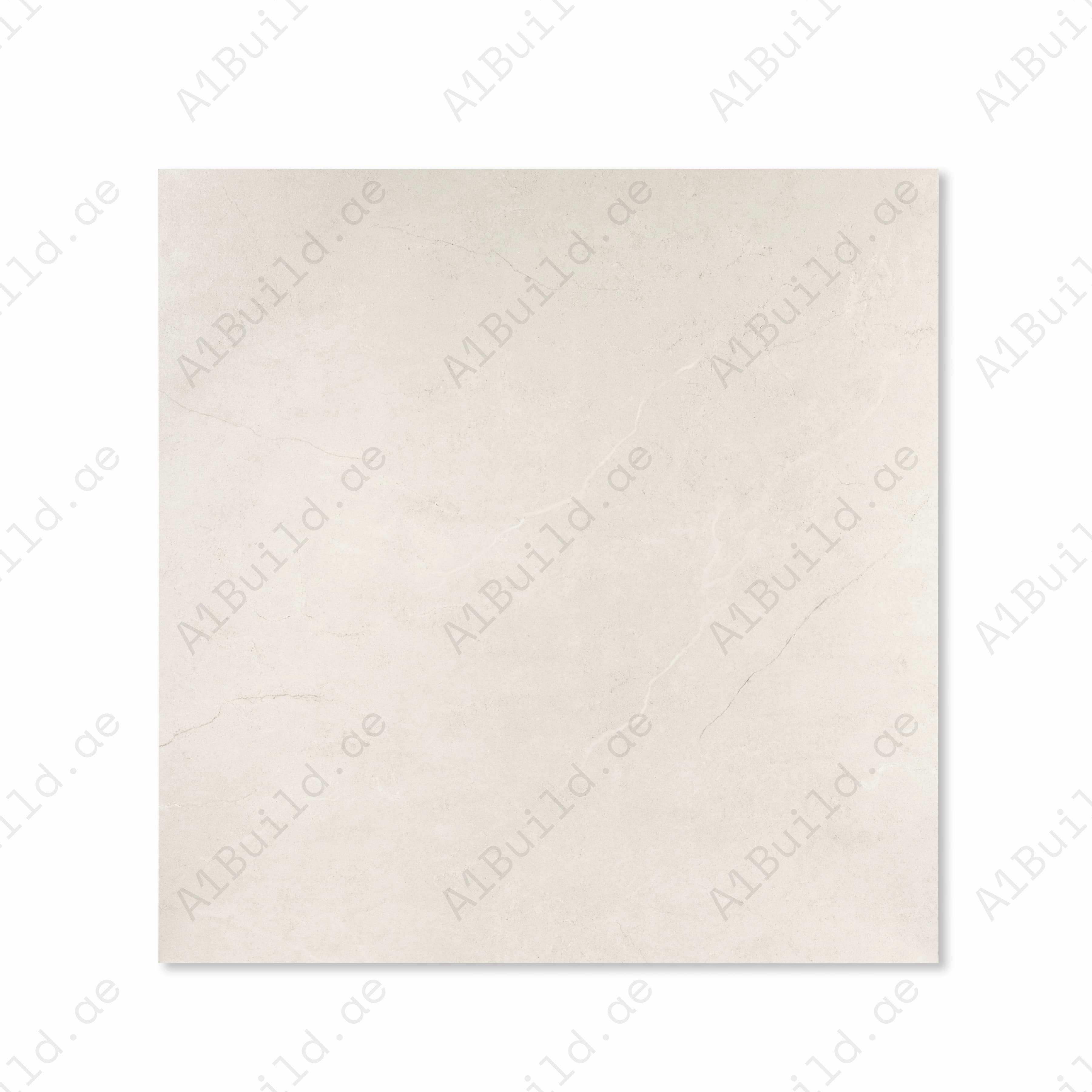 Top view of Oslo Pearl New pearl white porcelain floor tile 120x120cm with delicate grey marble veining matte finish