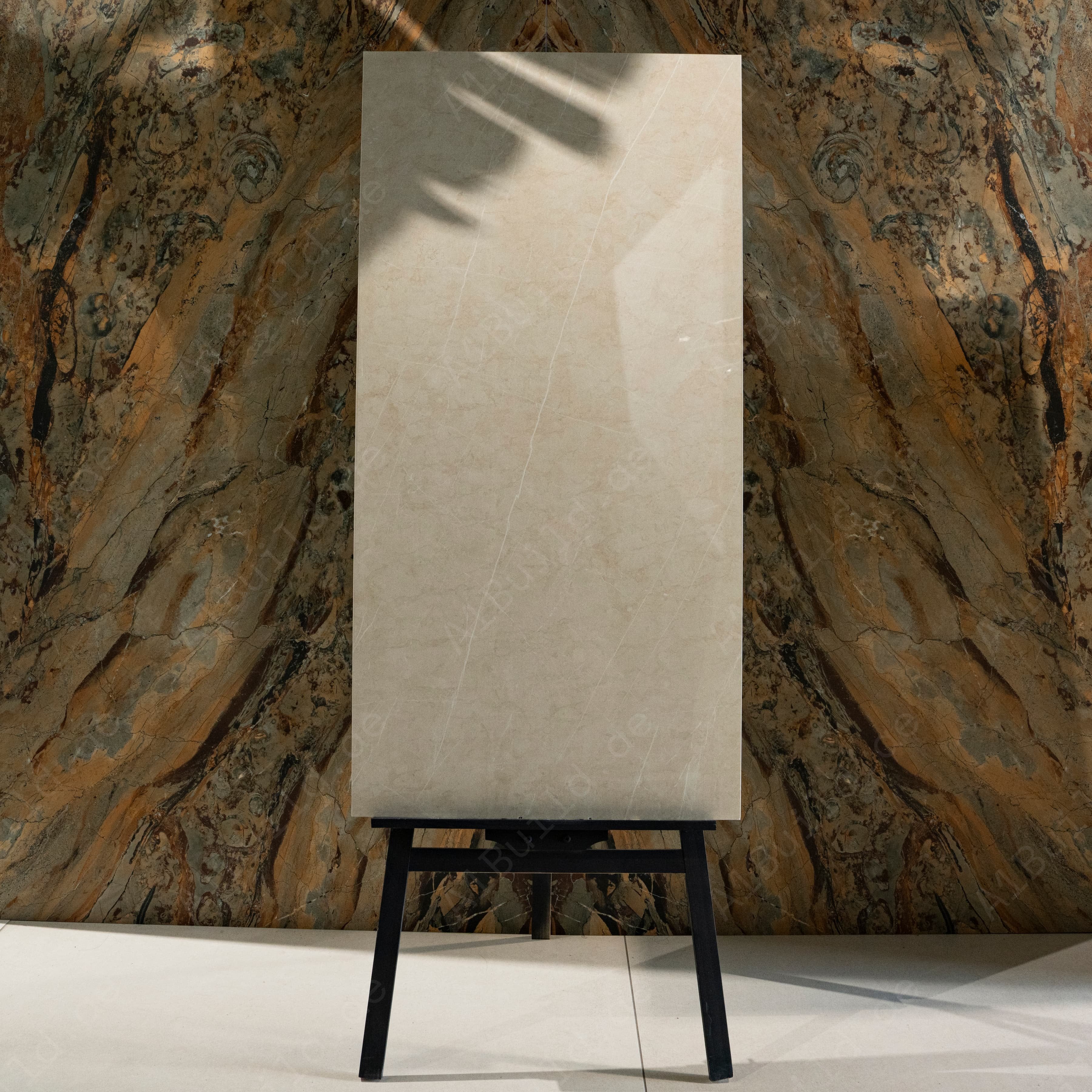 Sierra Beige Glossy Porcelain Tile 60x120cm | Warm Cream Marble Look Large Format | Luxury Floor & Wall Tile UAE