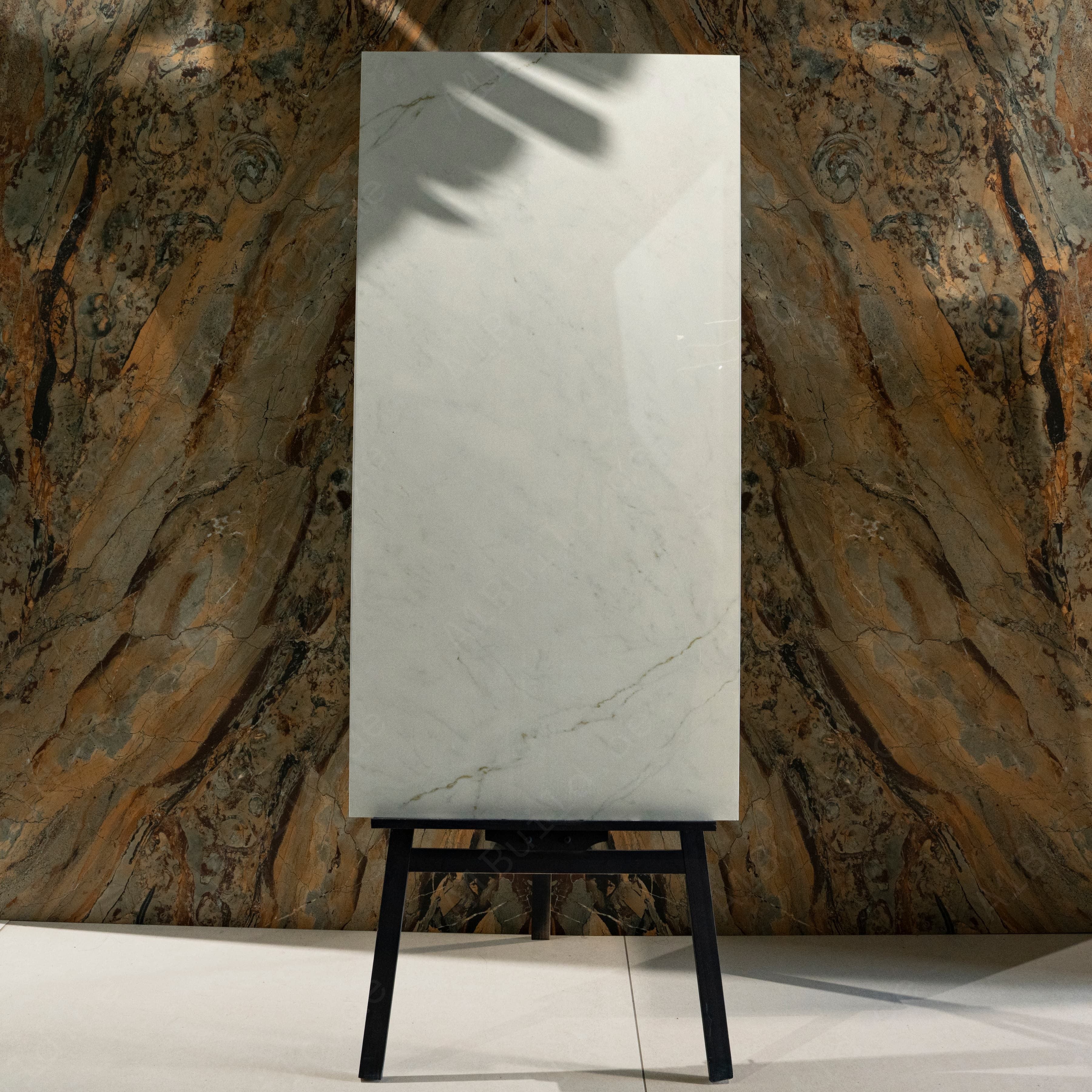 Calacatta Gold White Glossy Porcelain Tile 60x120cm | Fine Gold Veined Marble Look Large Format | Luxury Floor & Wall Tile UAE