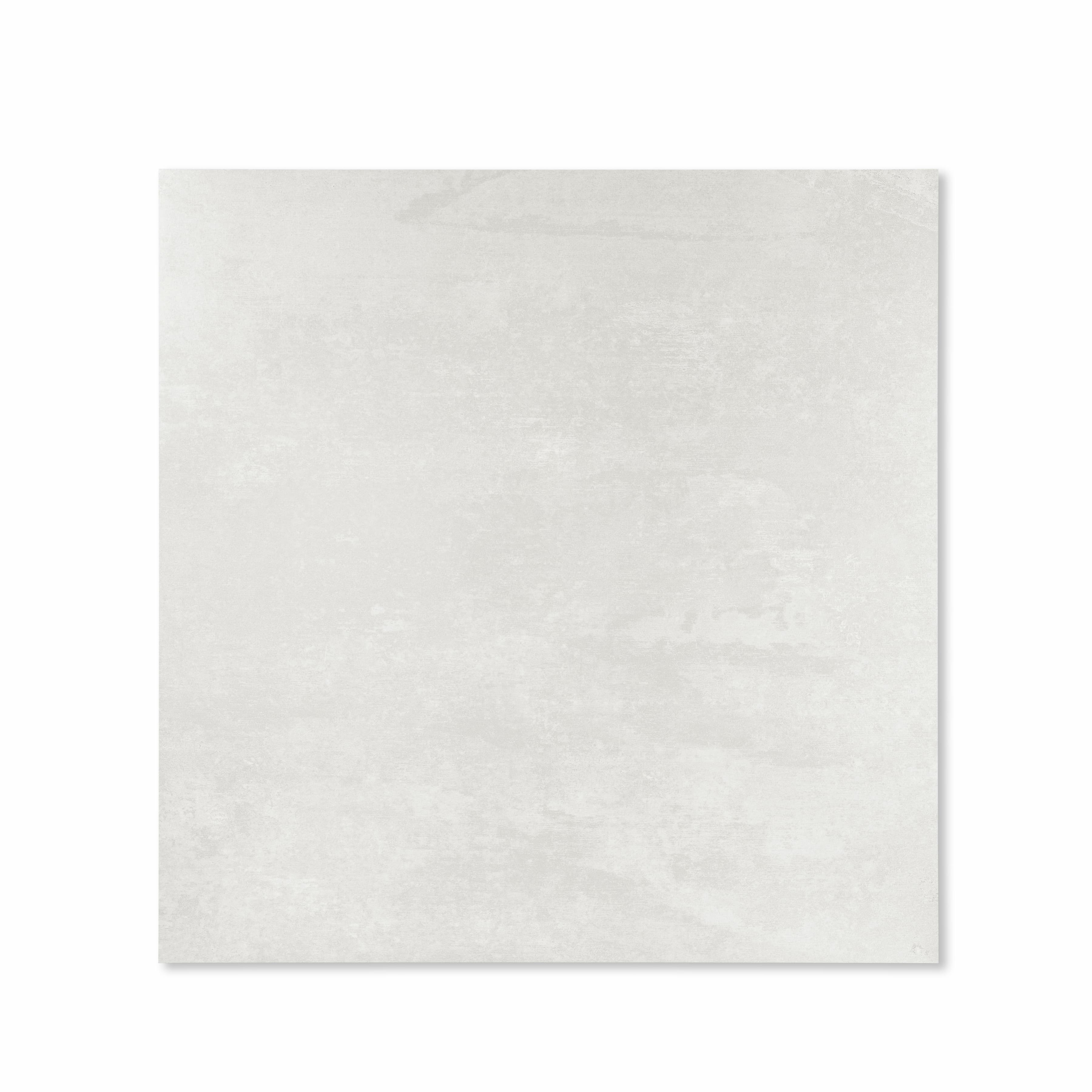 Top view of Granite White contemporary porcelain floor tile 120x120cm with soft horizontal washed movement and matte finish