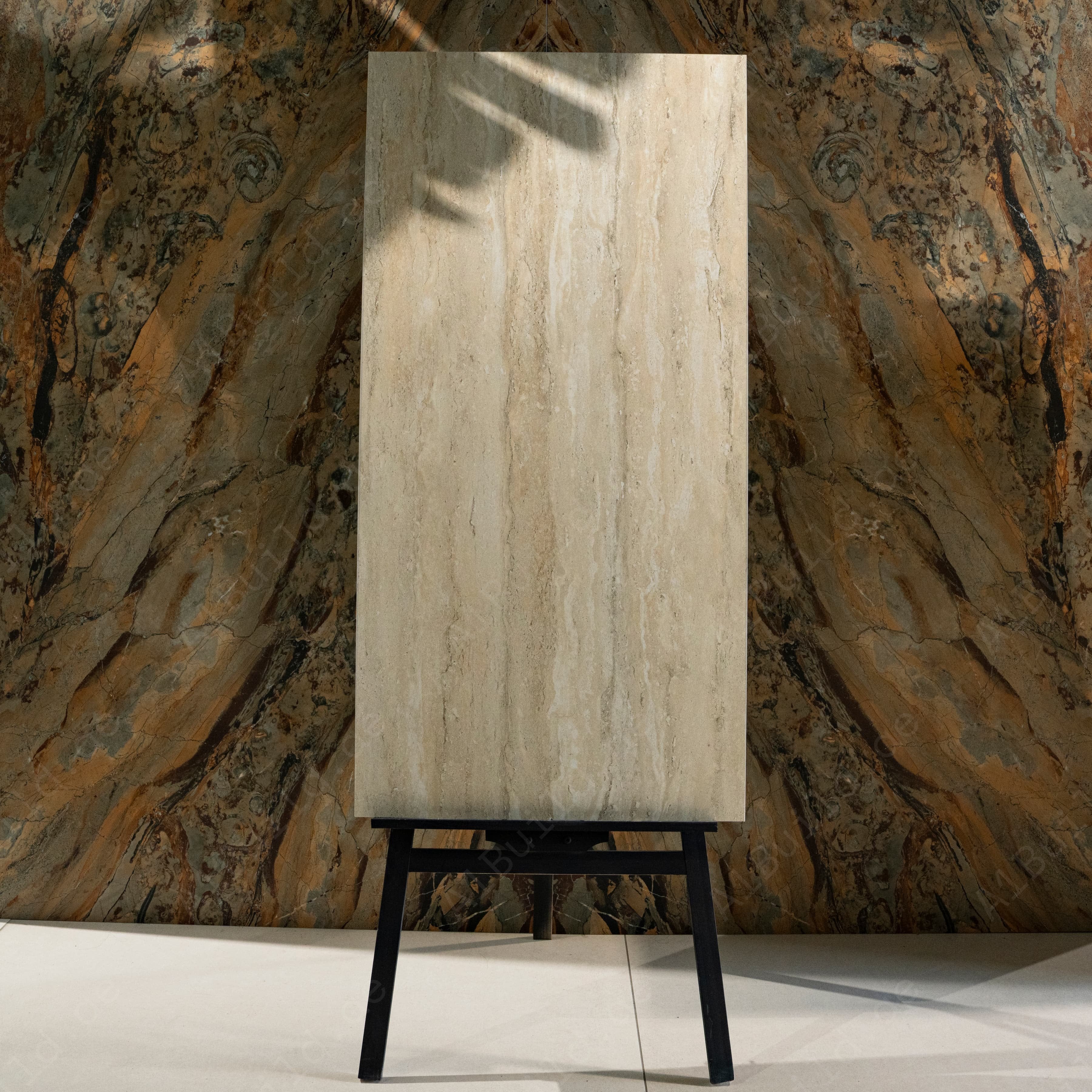 Cream Marble Look Porcelain Tile 60x120cm – Luxury Matte Floor & Wall Tiles UAE