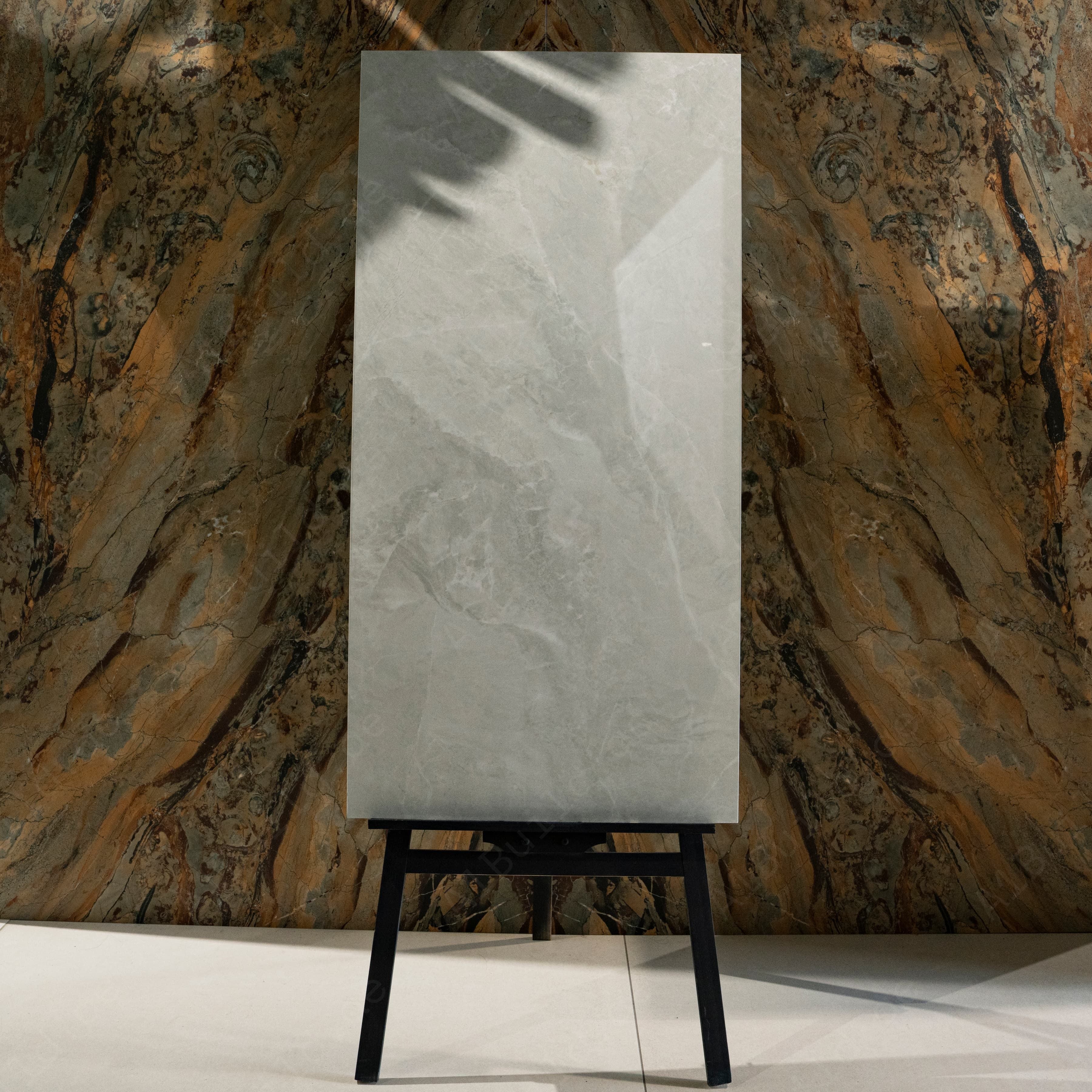 Era White Glossy Porcelain Tile 60x120cm | Soft Grey White Marble Look Large Format Floor & Wall Tile UAE