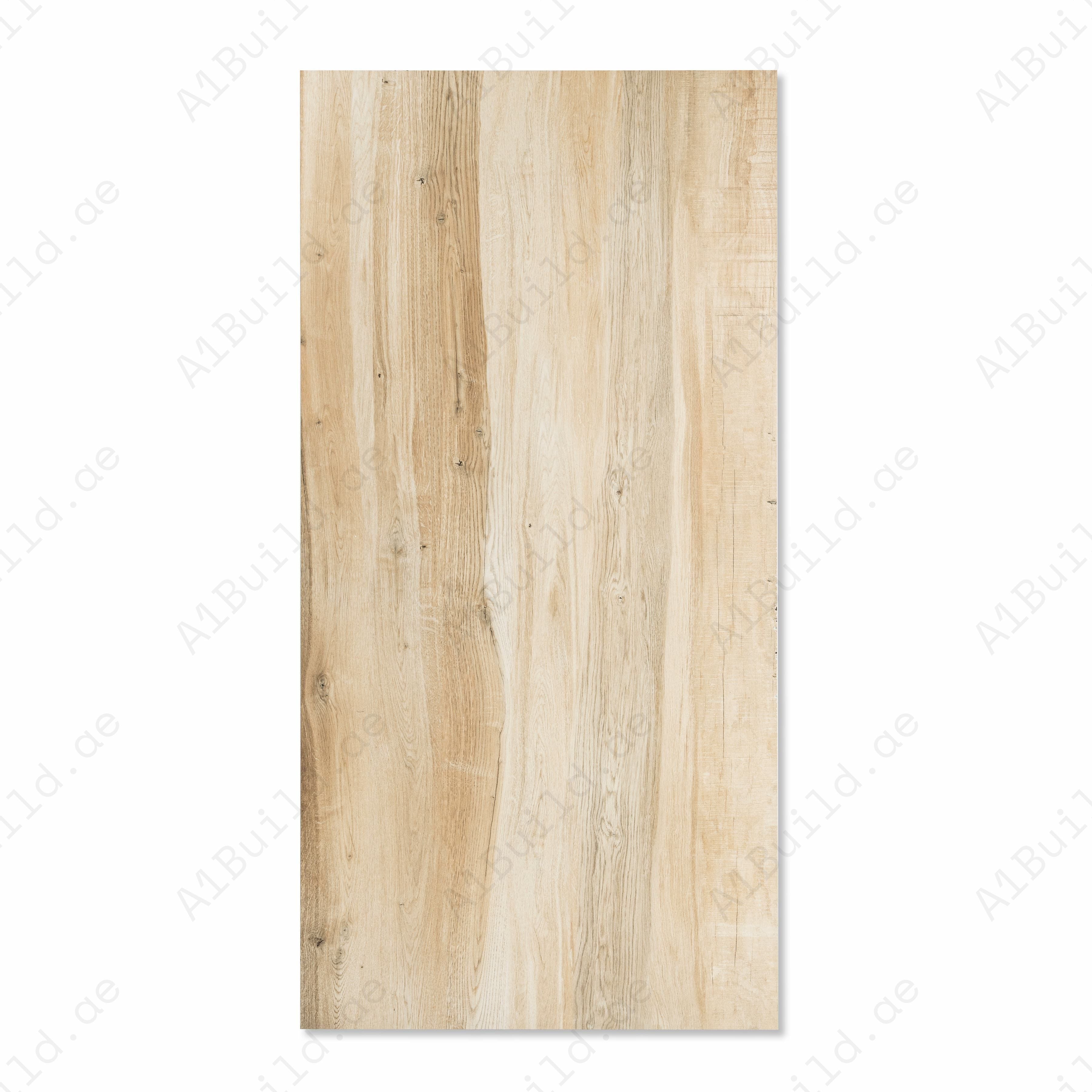 Walnut Wood Matte Porcelain Tile 60x120cm | Light Oak Wood Look Large Format Floor Tile | Waterproof Timber Effect Flooring UAE