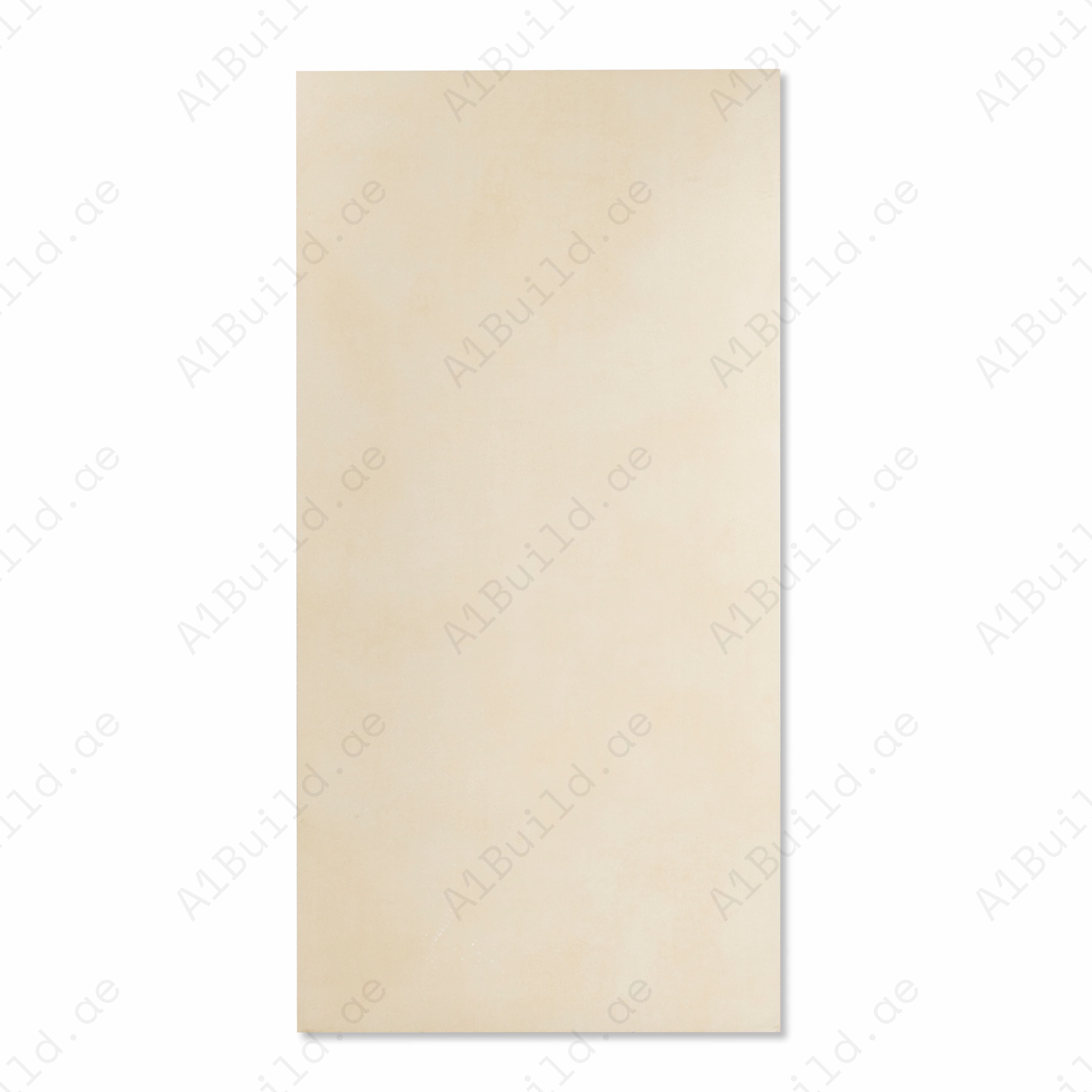 Sky Crema Matte Porcelain Tile 60x120cm | Soft Cream Plain Look Large Format Floor & Wall Tile | Warm Neutral Flooring UAE