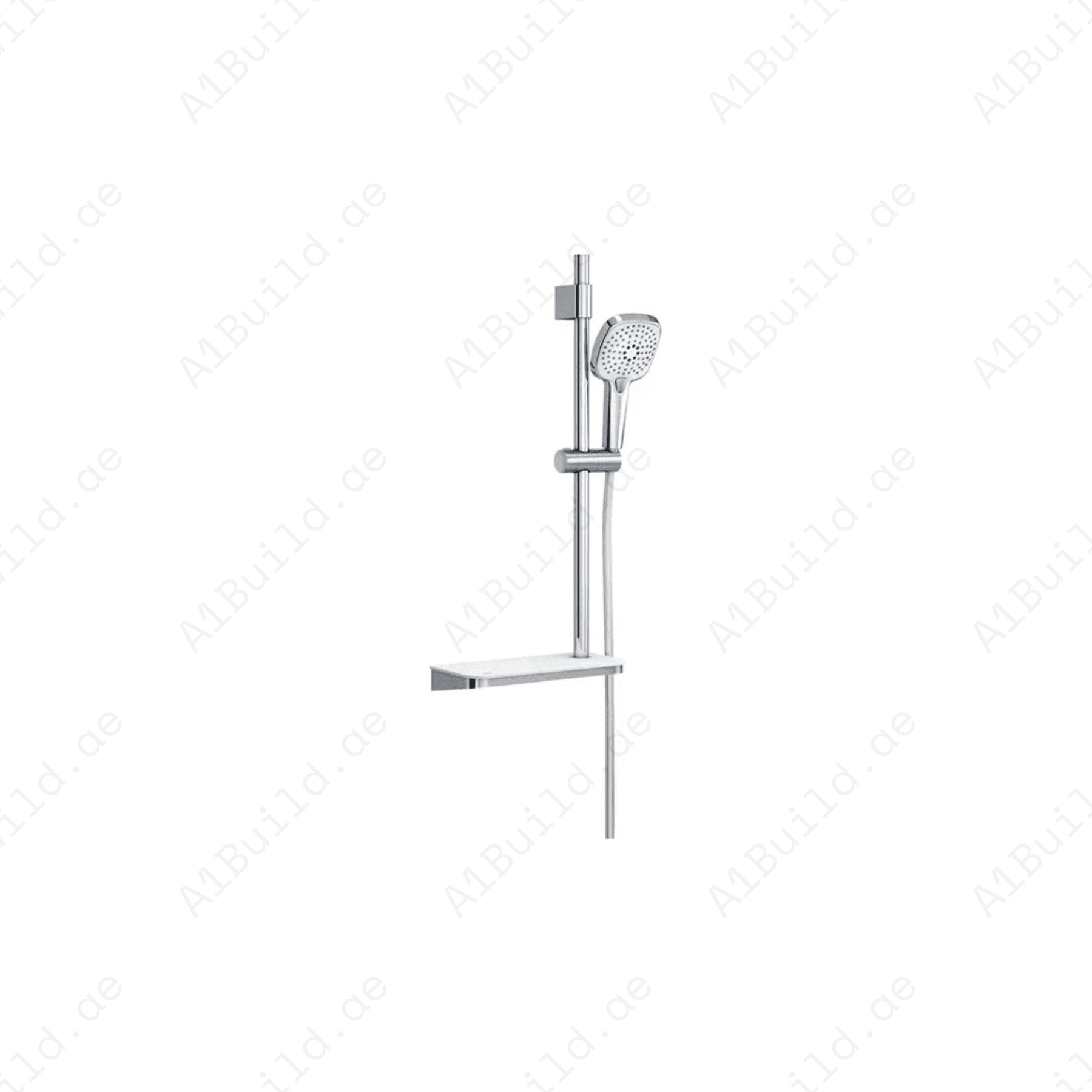3S Shower Set with Acrylic Shelf Chrome