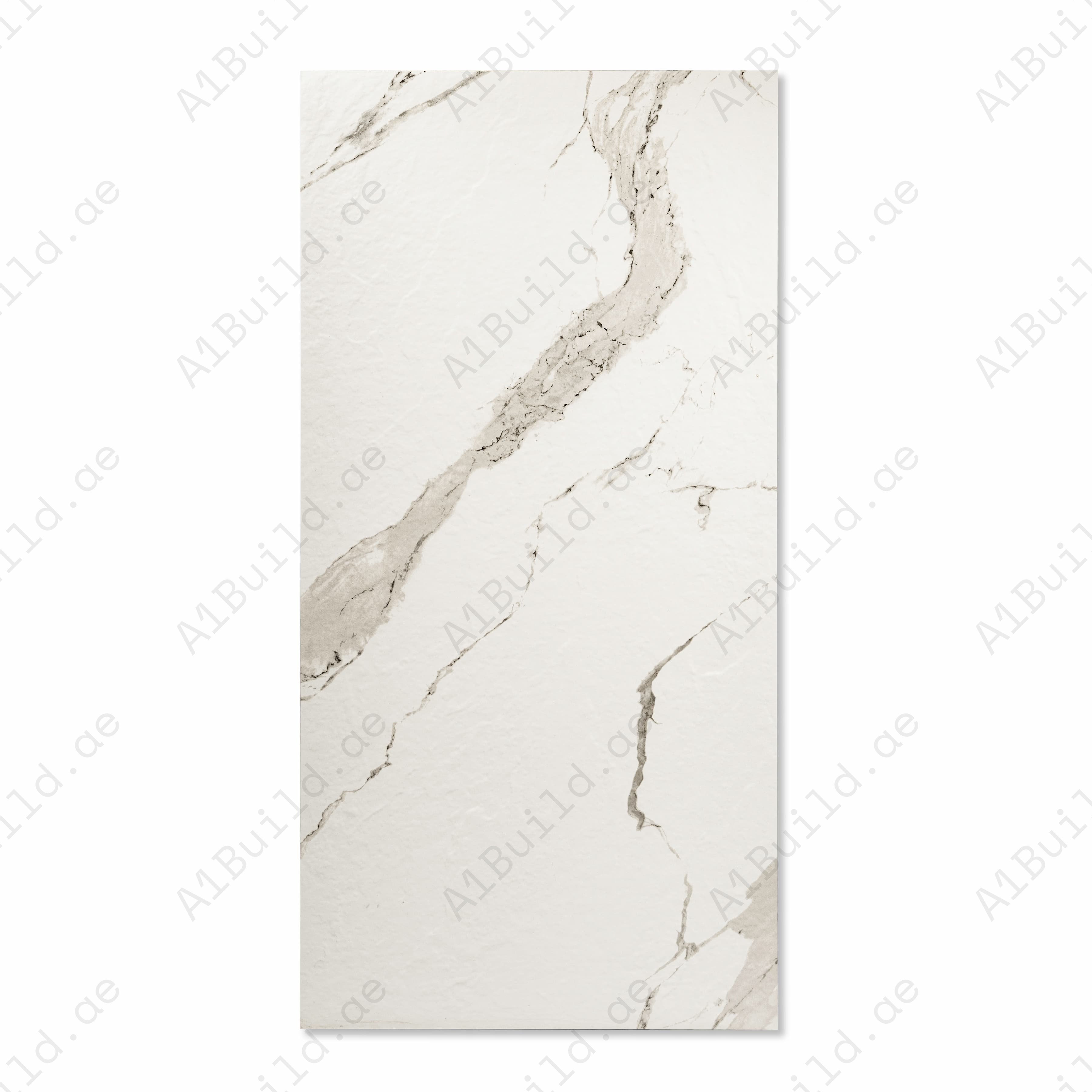 Carrara Polaris White Matte Porcelain Tile 60x120cm | Statuario Marble Look Large Format | Premium Floor & Wall Tile UAE