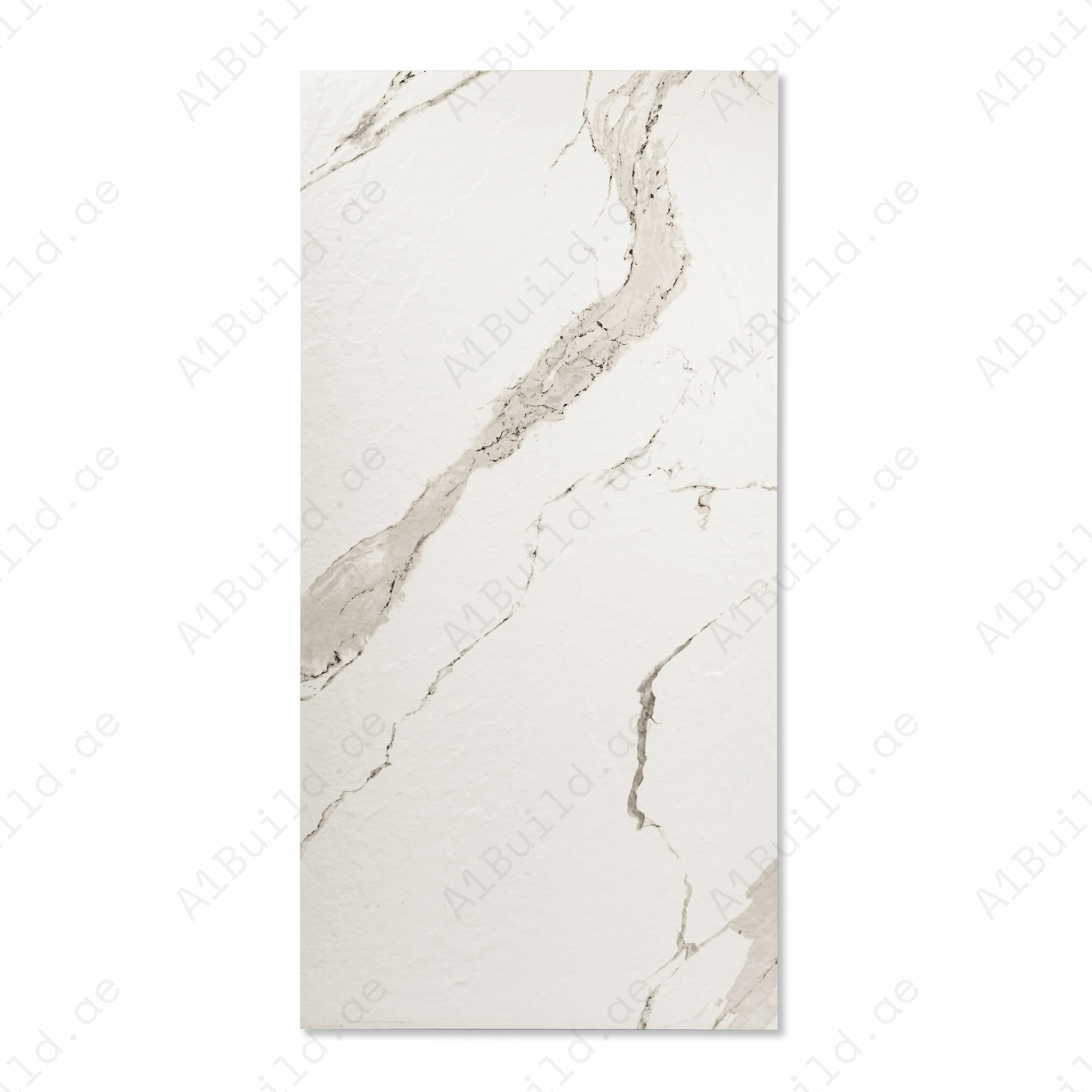 Carrara Polaris White Matte Porcelain Tile 60x120cm | Statuario Marble Look Large Format | Premium Floor & Wall Tile UAE
