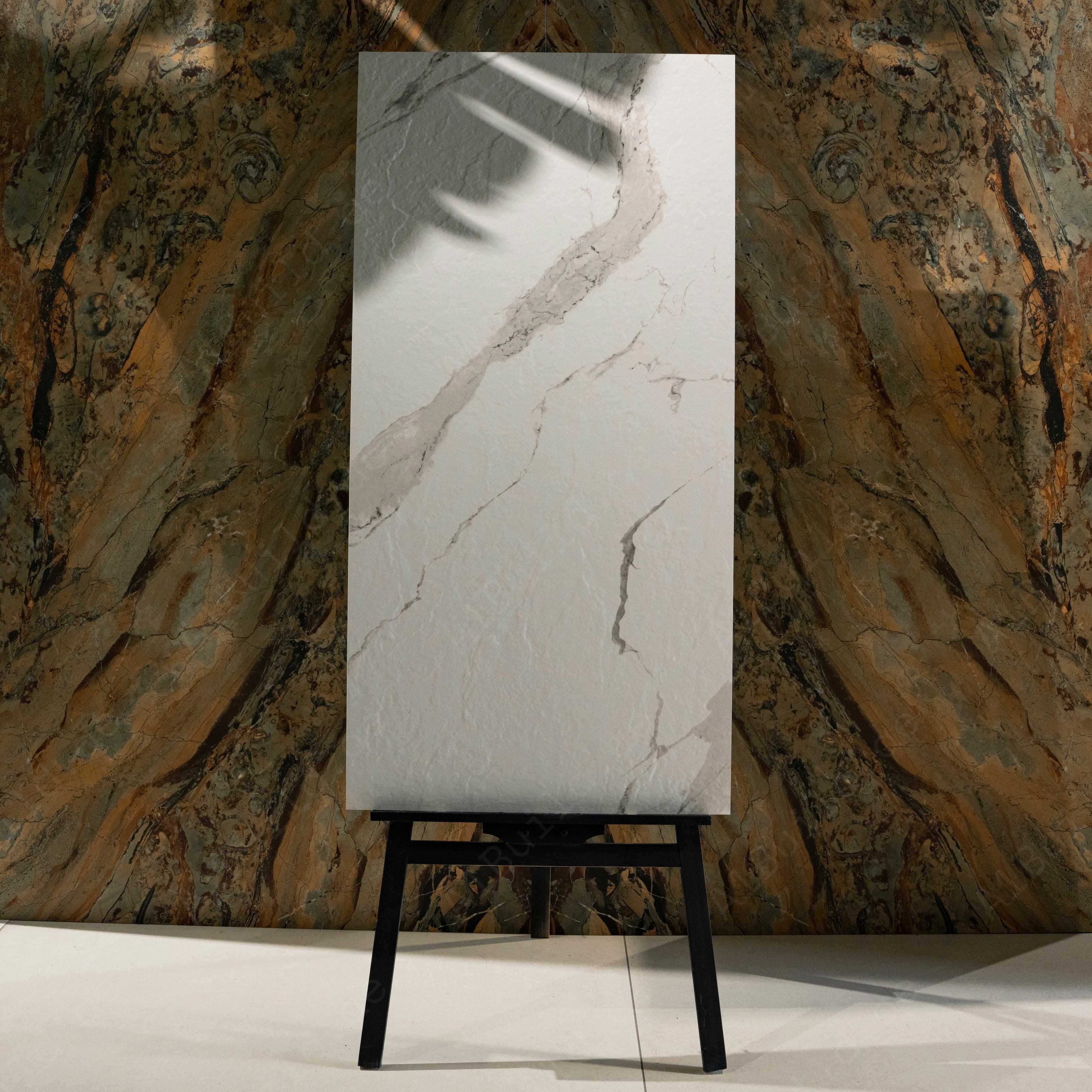 Carrara Polaris White Matte Porcelain Tile 60x120cm | Statuario Marble Look Large Format | Premium Floor & Wall Tile UAE