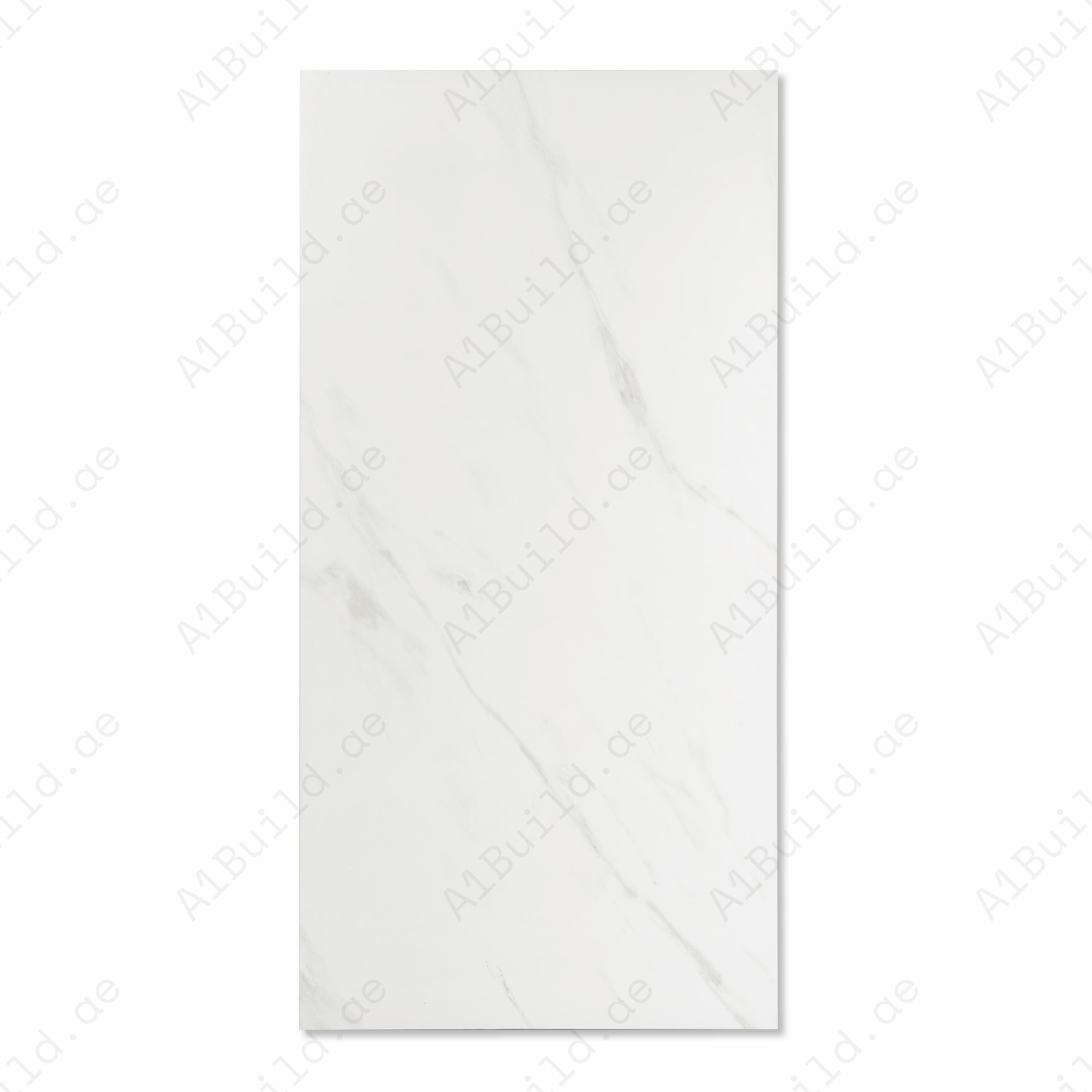 Coring Statuario White Matte Porcelain Tile 60x120cm | Fine Grey Veined Statuario Marble Look Large Format Floor & Wall Tile UAE