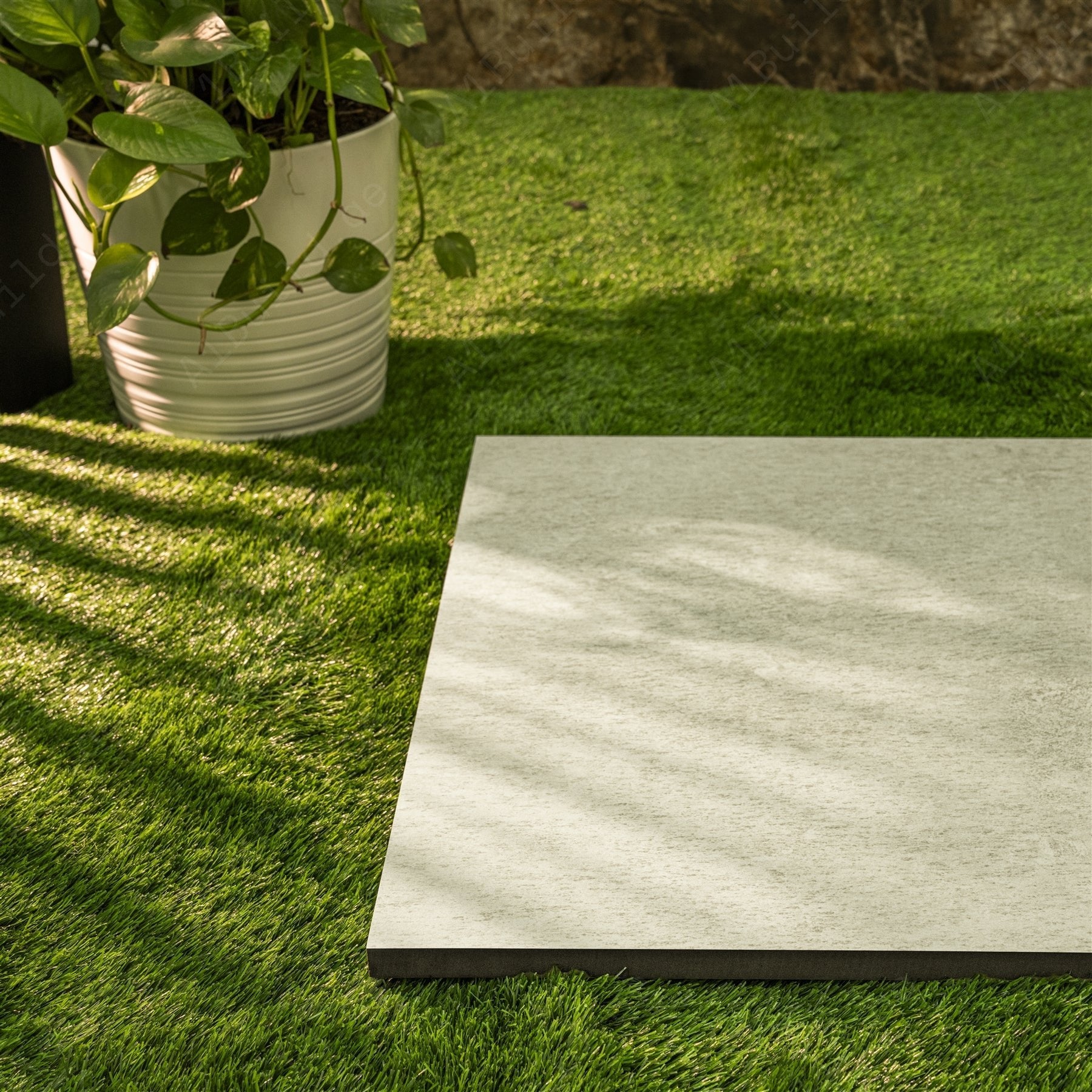 Quarzo White Stone Look Porcelain Tile 60x120cm 20mm Thickness