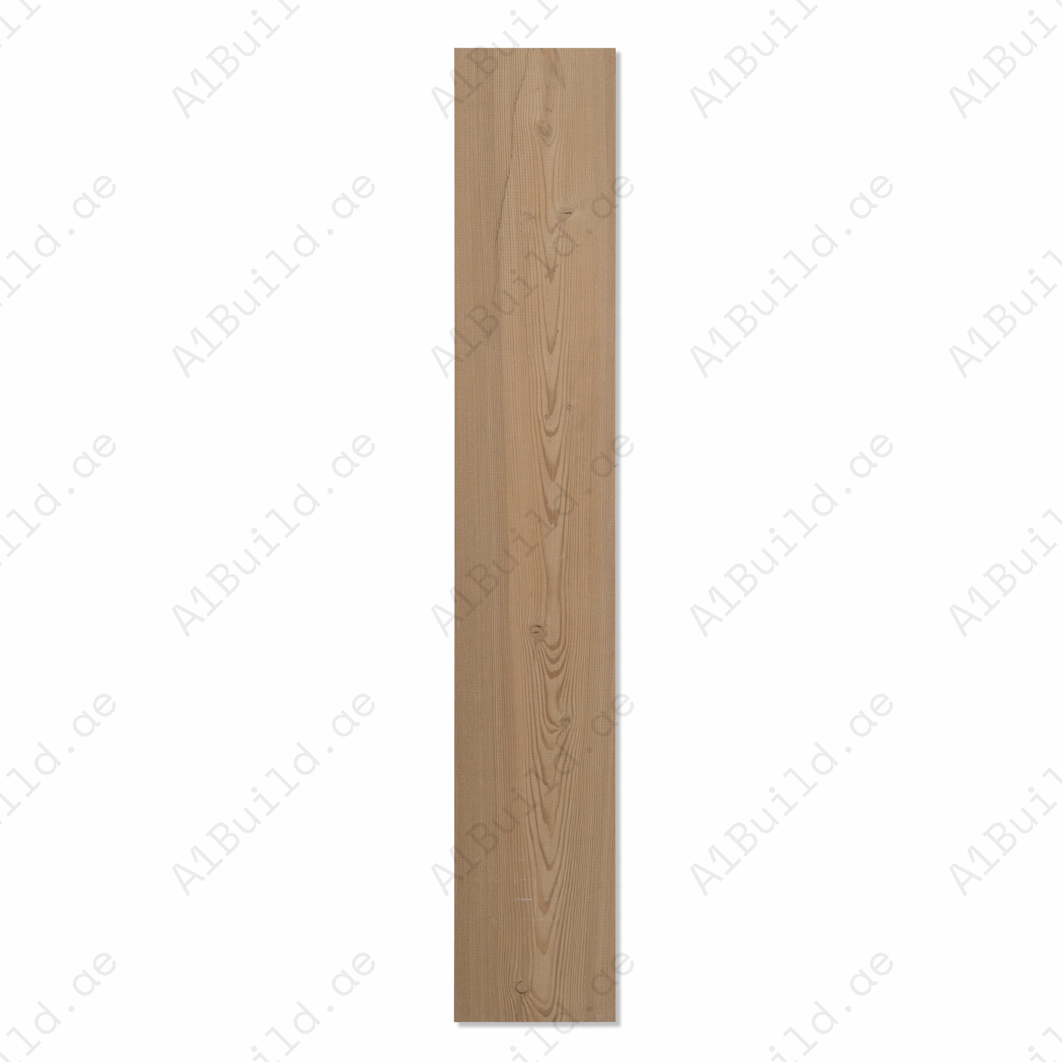 Inglass Crema wood-look porcelain plank tiles displayed in a styled interior setting