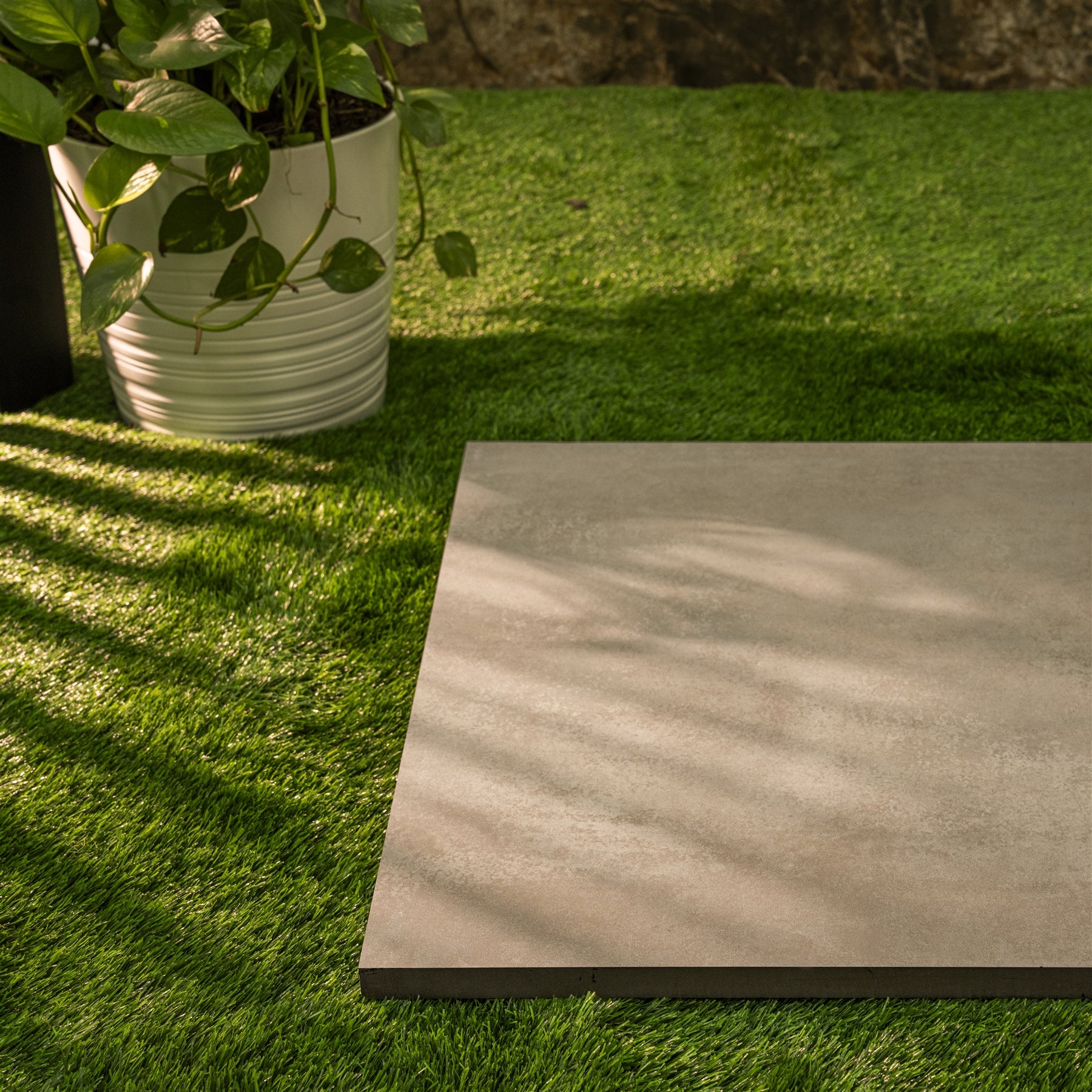 Plaza Maroon Stone Look Porcelain Tile 60x120cm 20mm Thickness