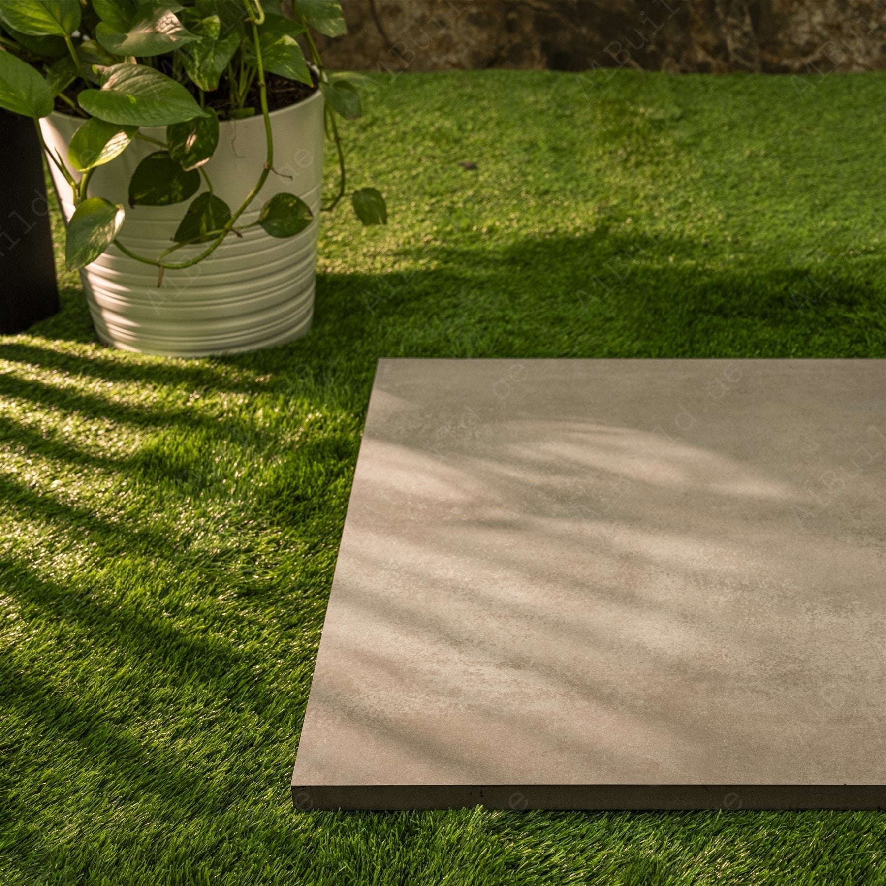 Plaza Maroon Stone Look Porcelain Tile 60x120cm 20mm Thickness