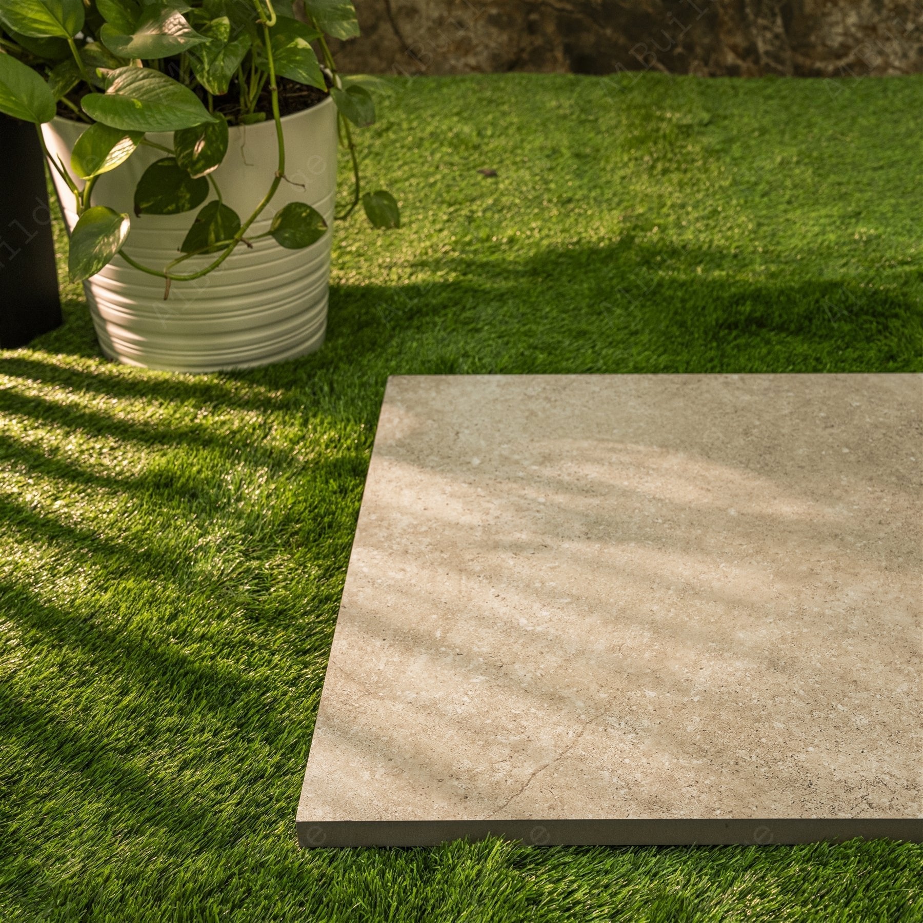 Liwa Beige Stone Look Porcelain Tile 60x120cm 20mm Thickness