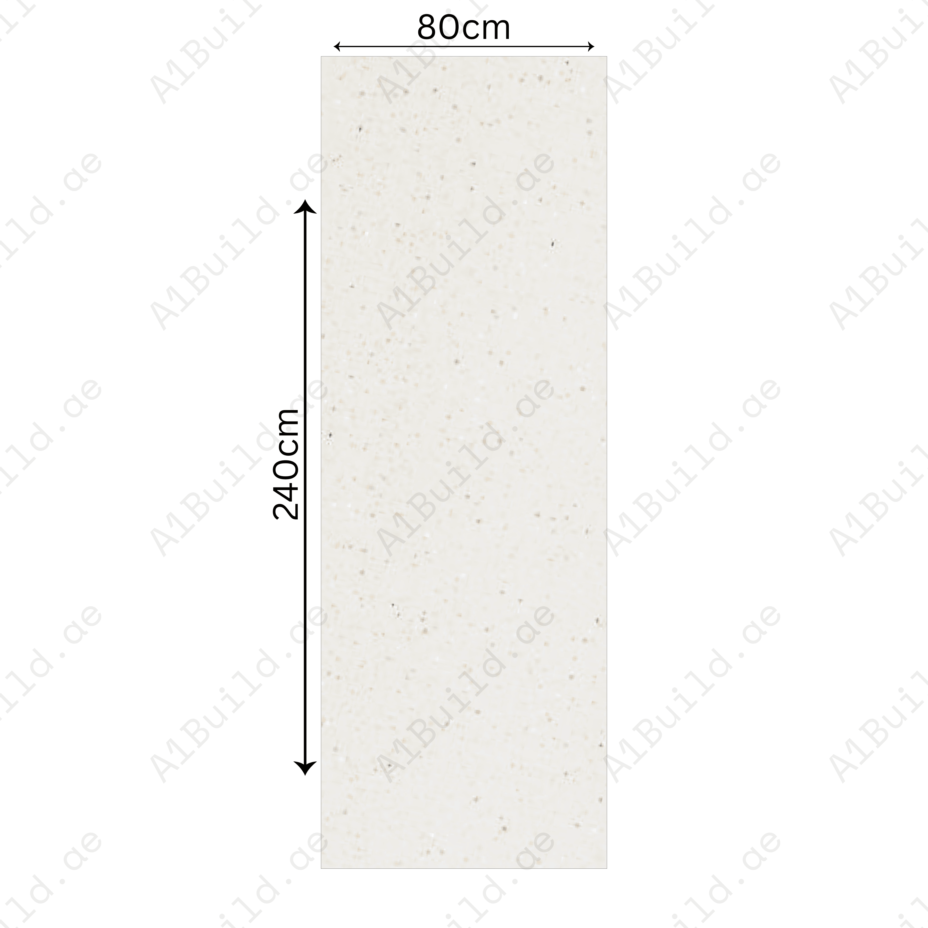 Atom White 80x240cm 15mm – matt