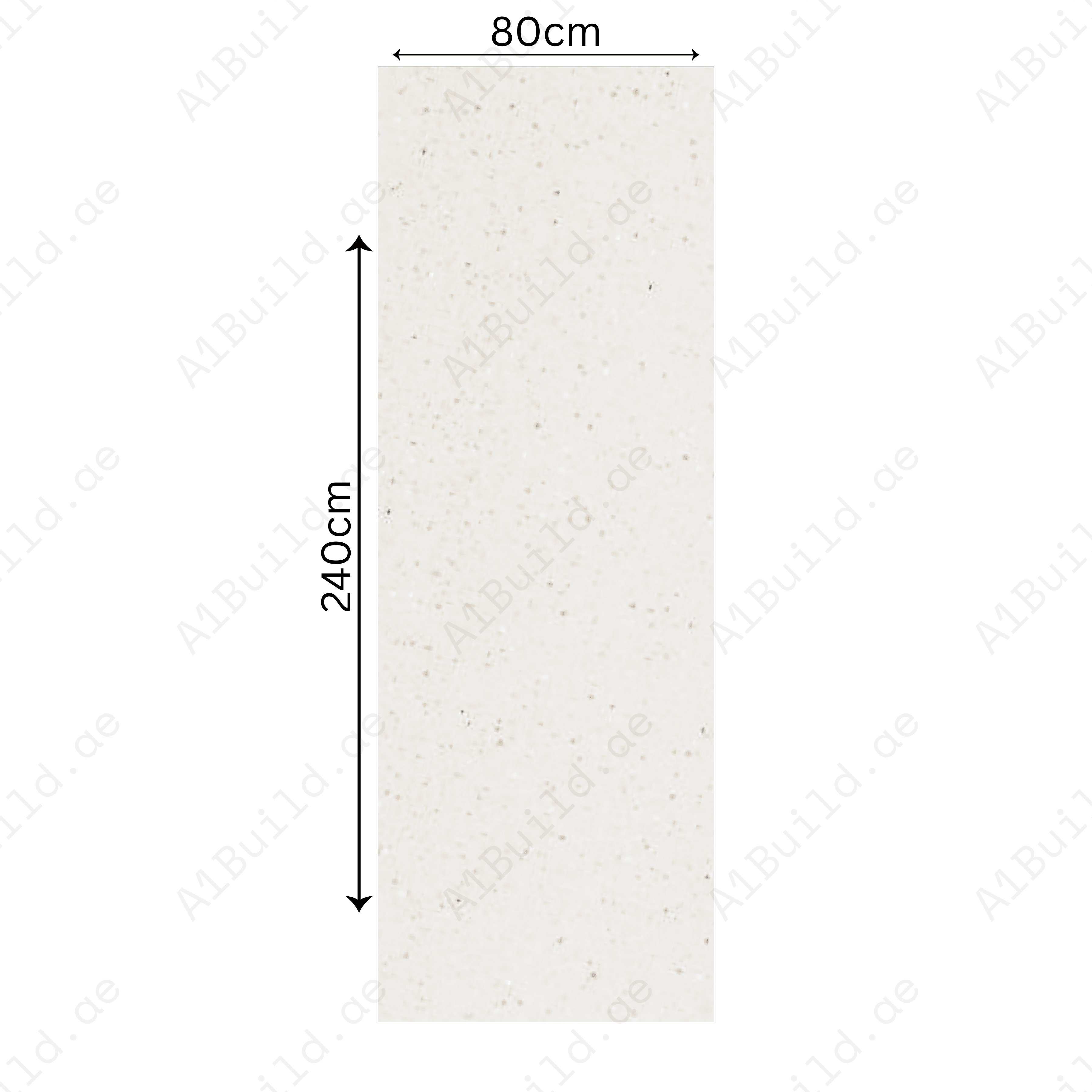 Atom White 80x240cm 15mm – matt