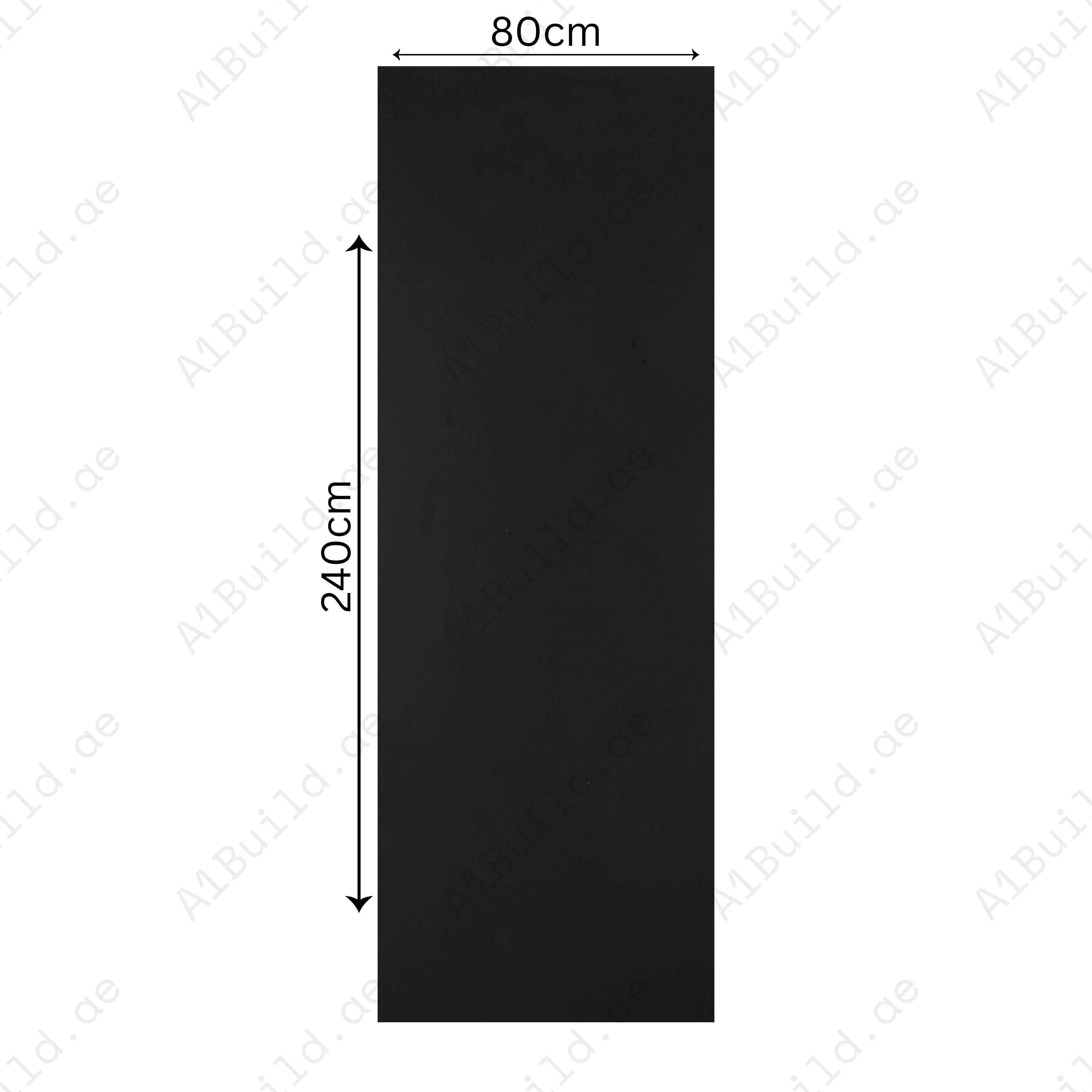 Crystal Black Matt (80x240cm 15mm Random Matt Finished Indoor Floor, Wall & Counter Slabs)