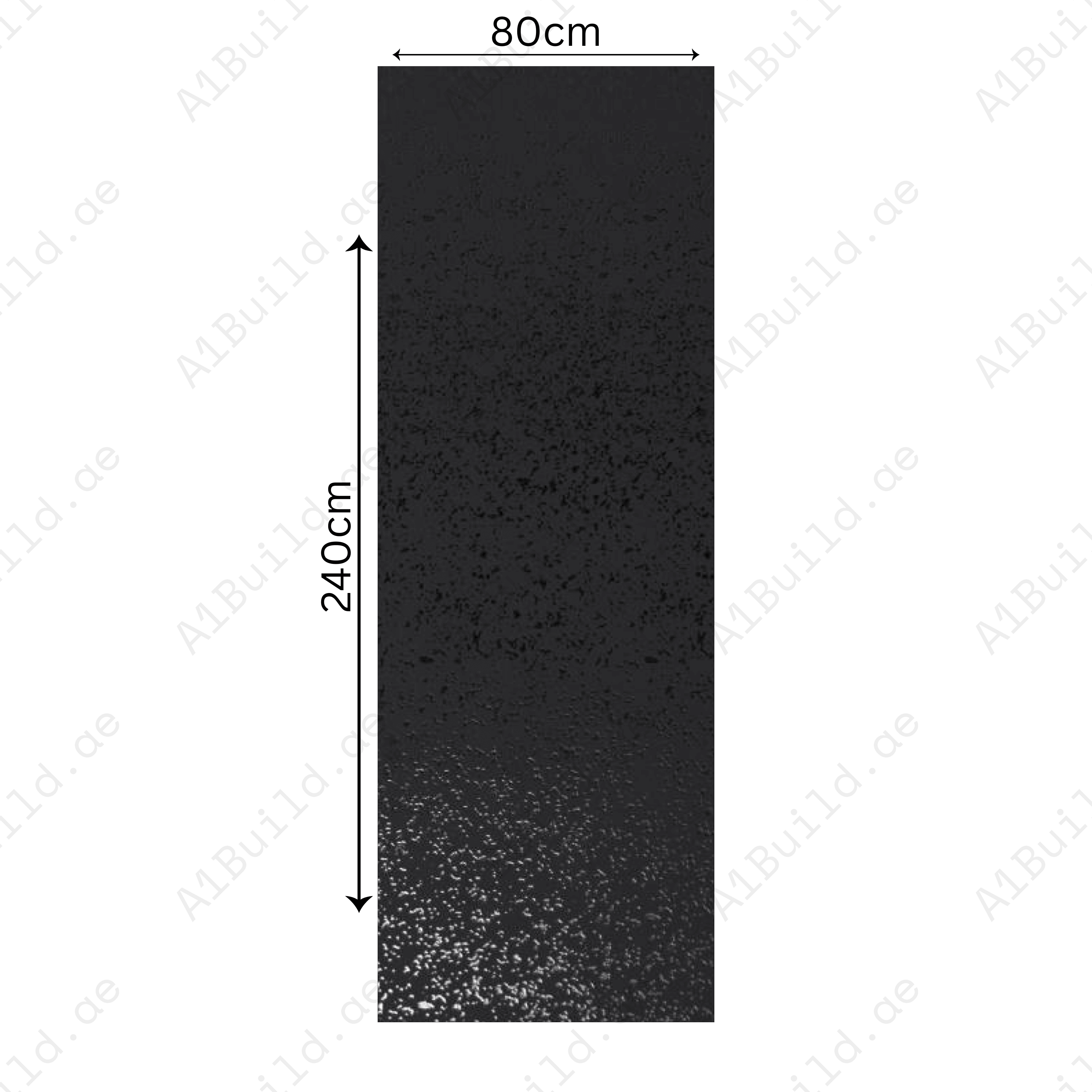 Sparkle Black (80x240cm 15mm Random Carving Matt Finish Indoor Floor, Wall & Counter Slabs)