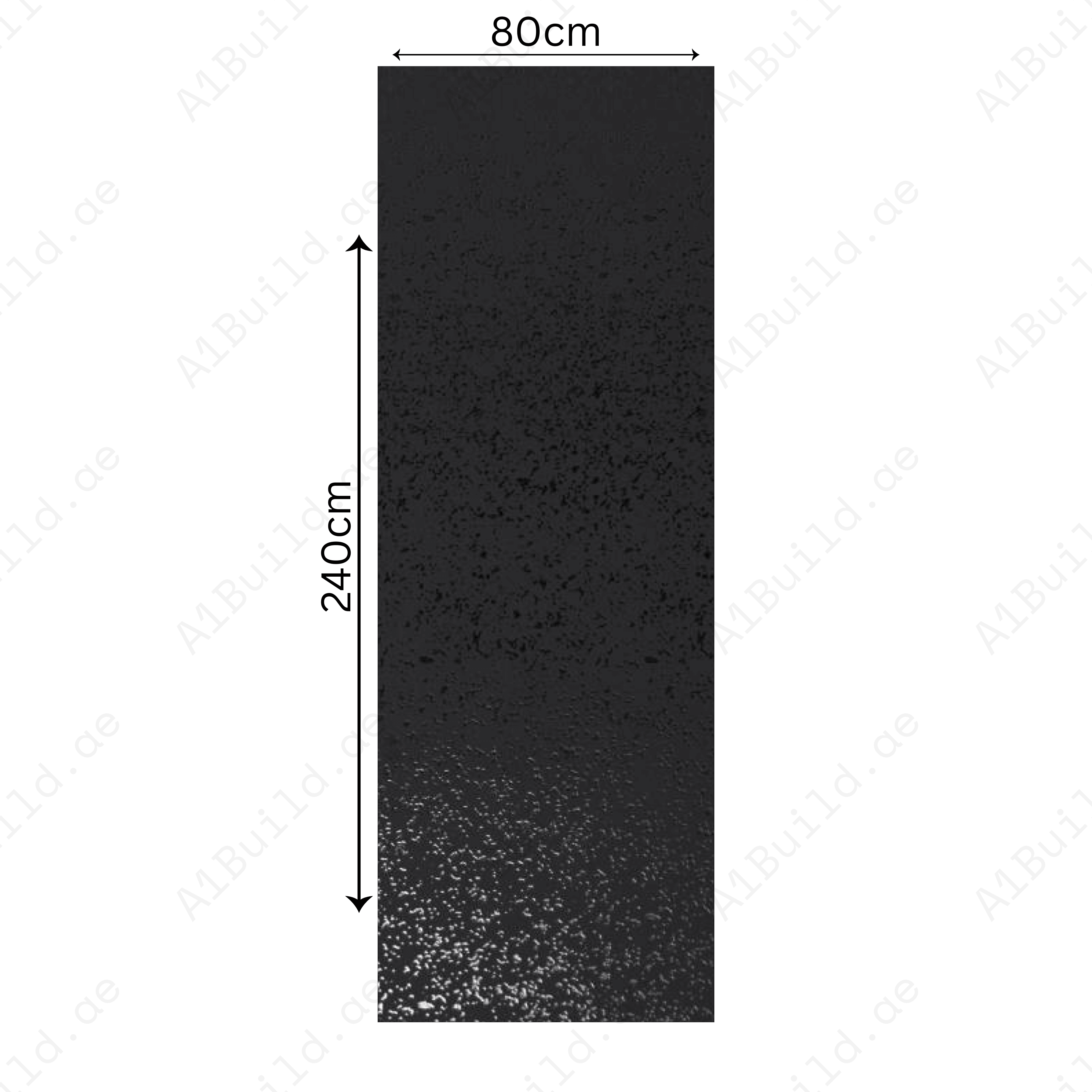 Sparkle Black (80x240cm 15mm Random Carving Matt Finish Indoor Floor, Wall & Counter Slabs)