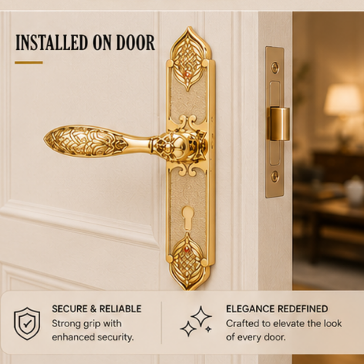 8812.8803 premium Pure Copper door lock with Rose Gold Plated finish. Designed for elegant interiors, smooth operation, and reliable everyday performance.