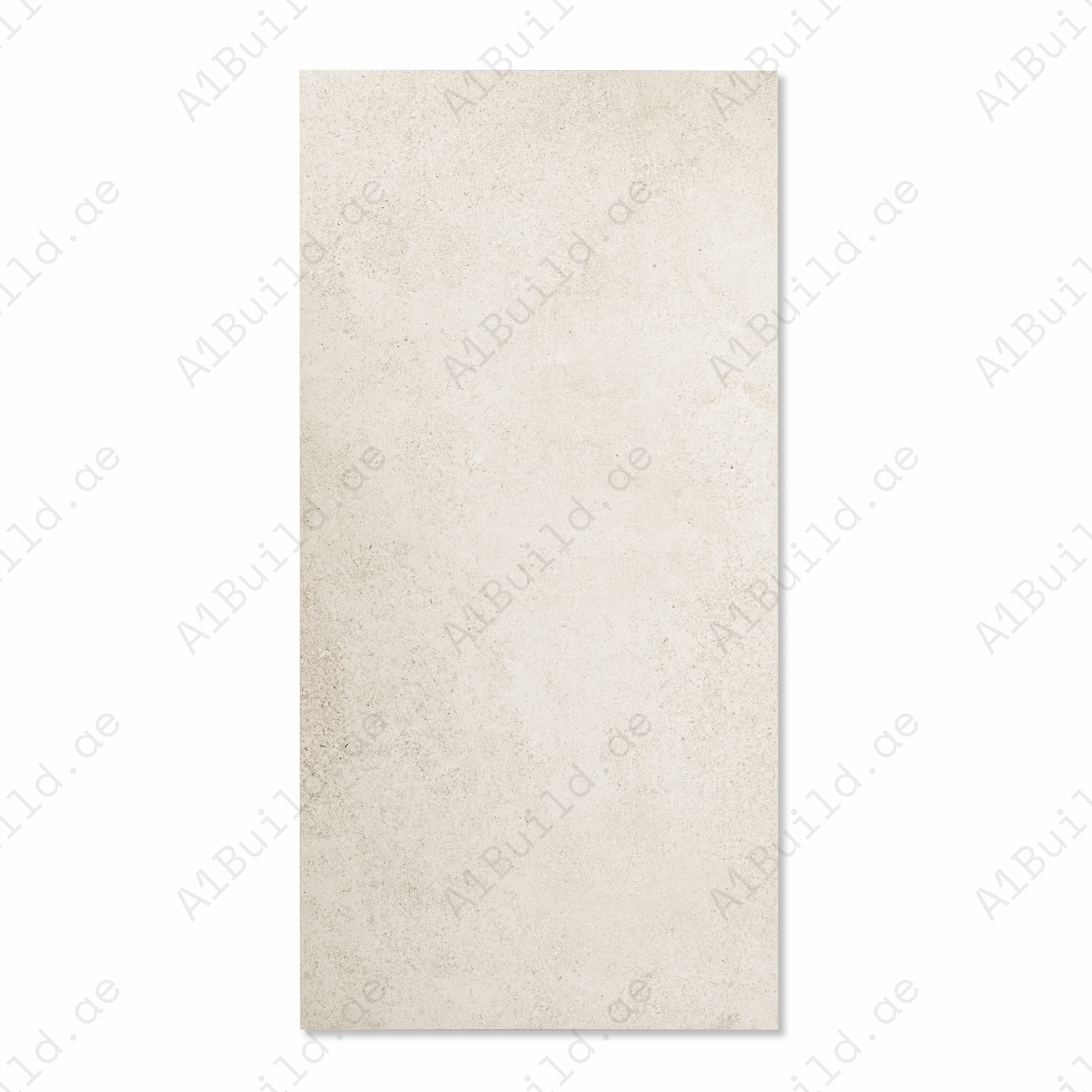 N Bianco White Matte Porcelain Tile 60x120cm | Concrete Stone Look Large Format Floor & Wall Tile | Clean Neutral Flooring UAE