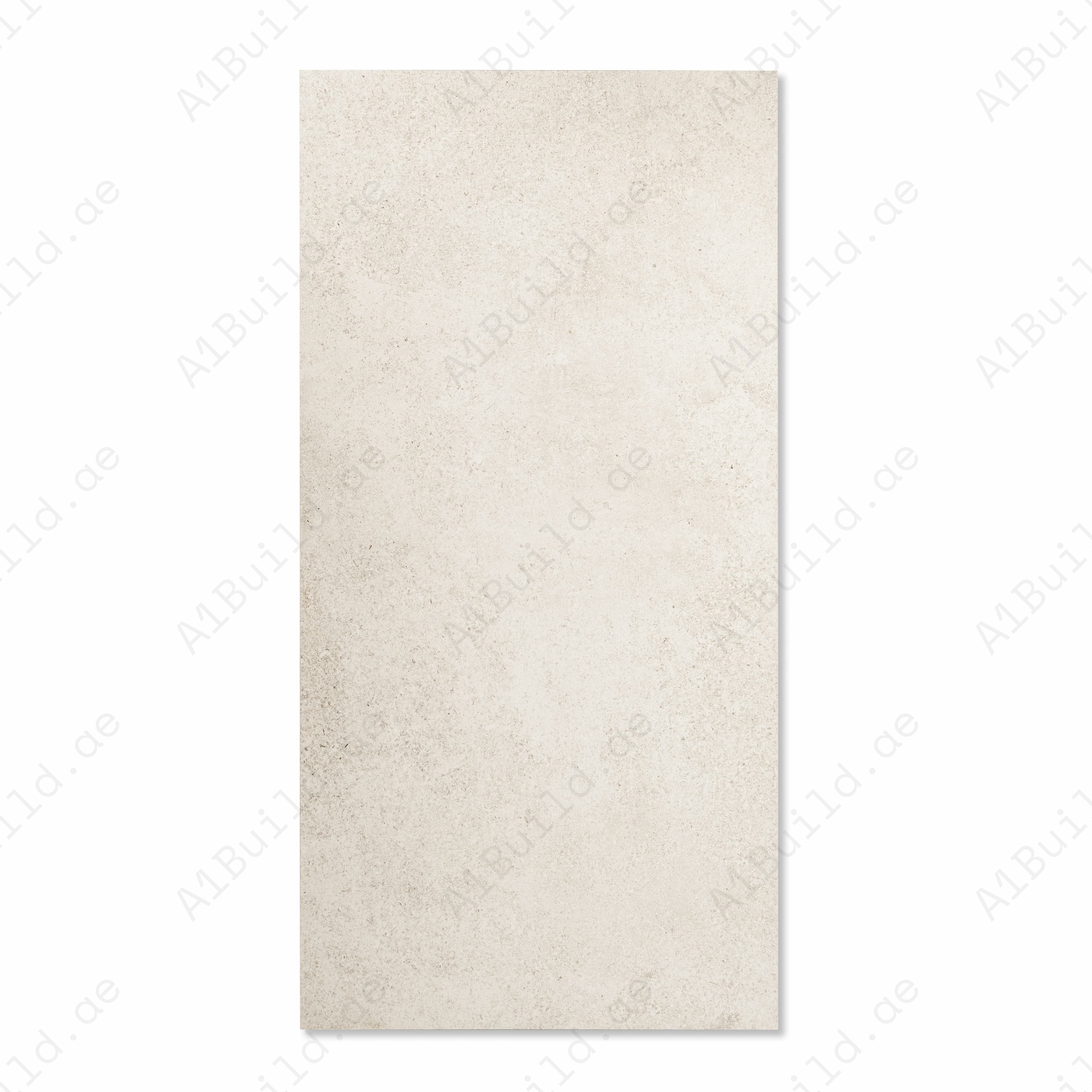 N Bianco White Matte Porcelain Tile 60x120cm | Concrete Stone Look Large Format Floor & Wall Tile | Clean Neutral Flooring UAE