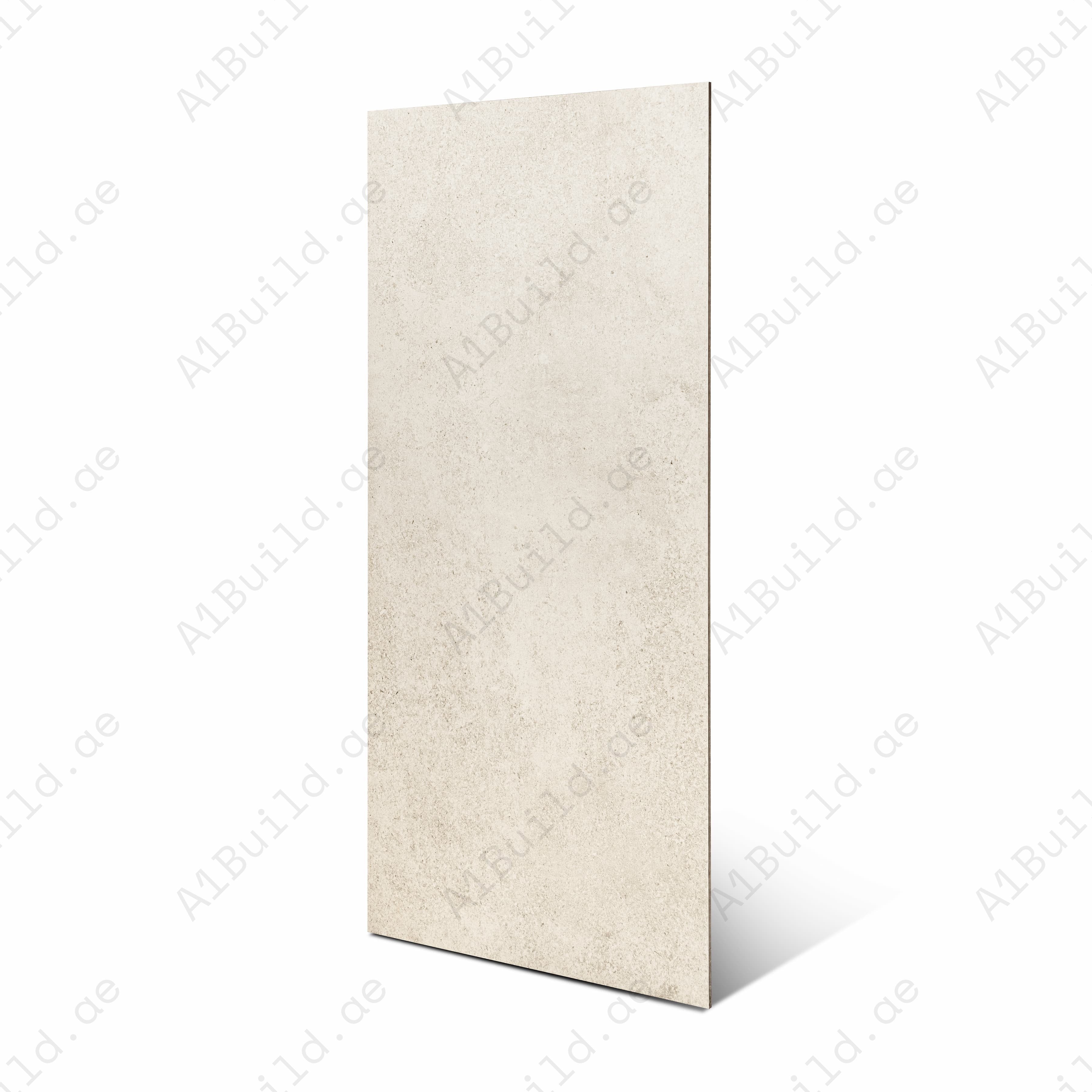 N Bianco White Matte Porcelain Tile 60x120cm | Concrete Stone Look Large Format Floor & Wall Tile | Clean Neutral Flooring UAE