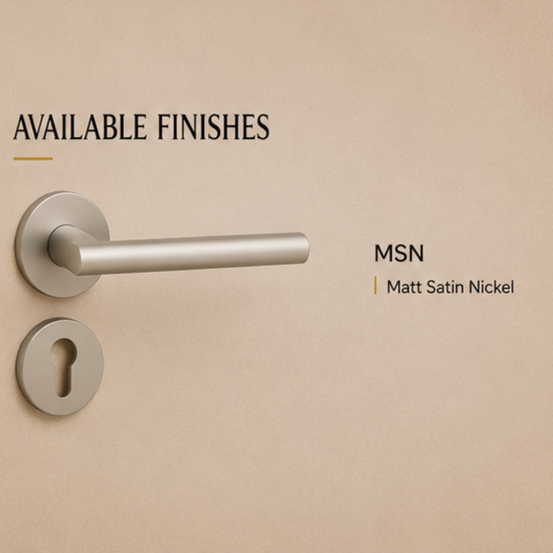 ALA.6239 premium aluminum alloy door lock handle in Matt Satin Nickel finish. Durable architectural hardware for modern homes, hotels, offices, and interiors.